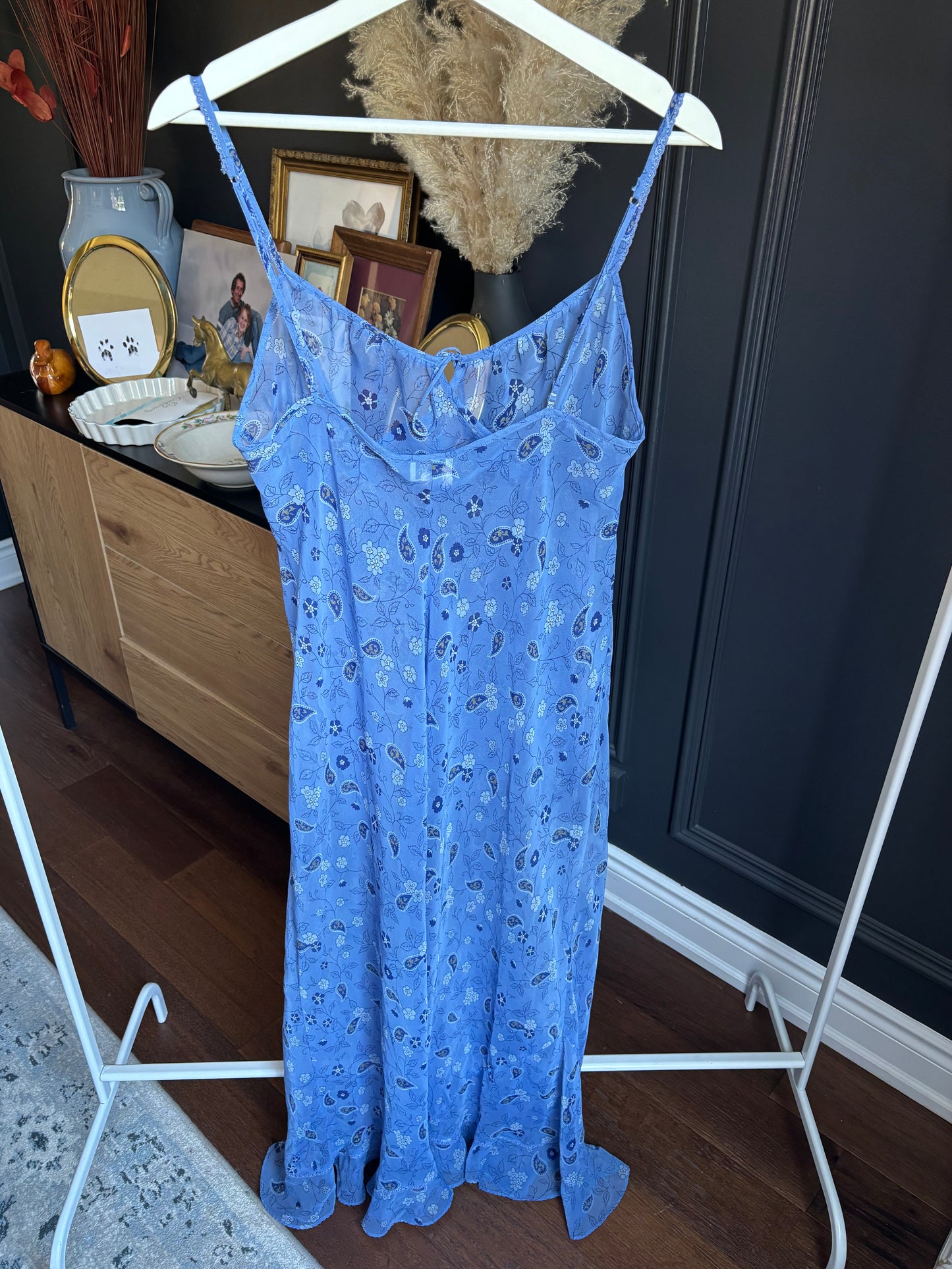 00's Sheer Blue Lingerie Dress Size XL
