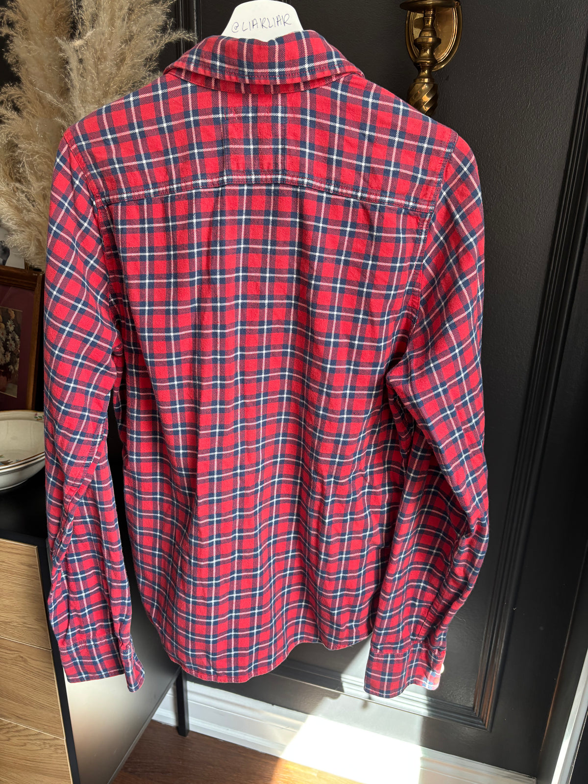Red & Blue Plaid Button Down Size M