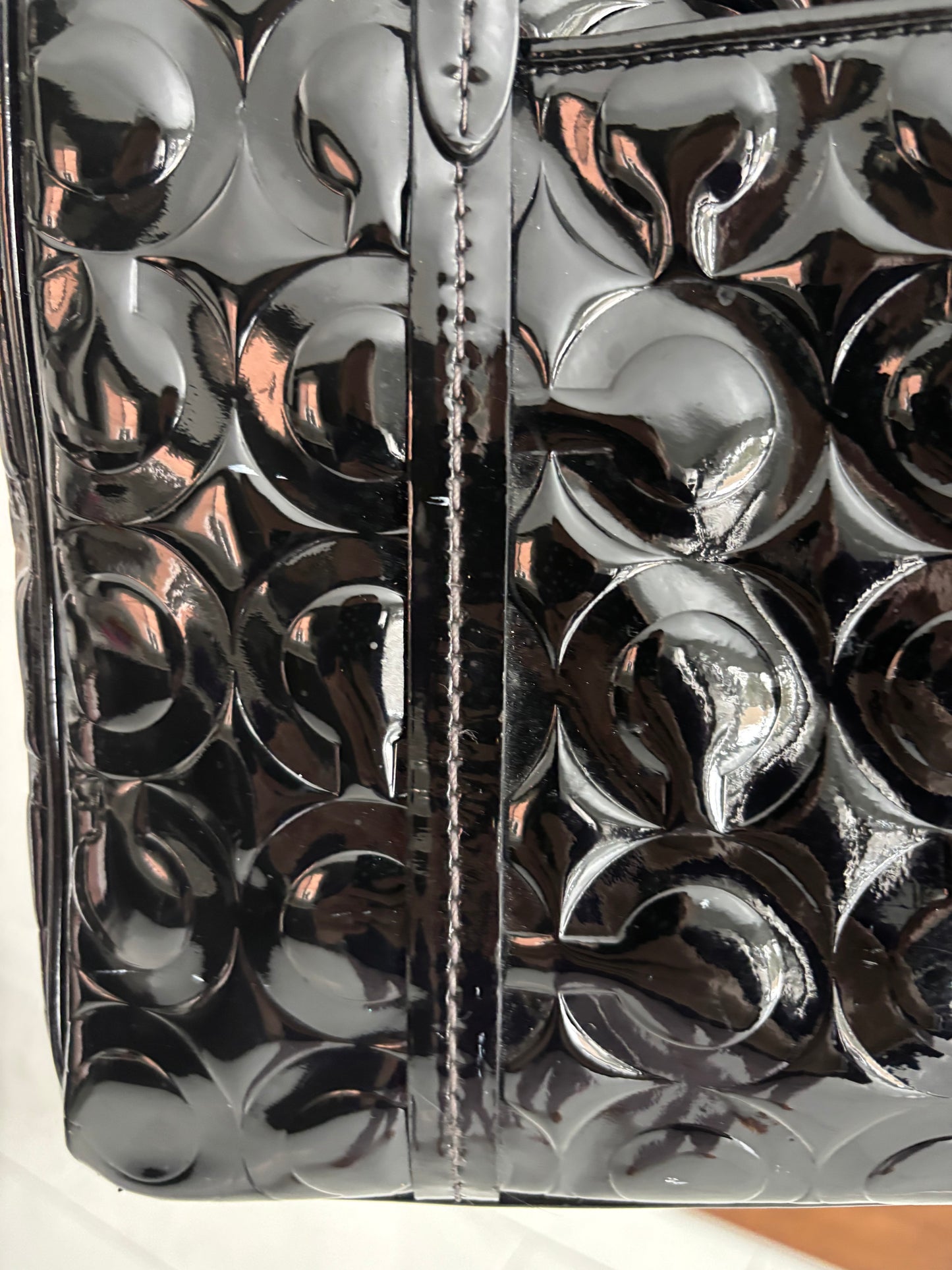 Coach Peyton Embossed Patent Carryall Shoulder Bag