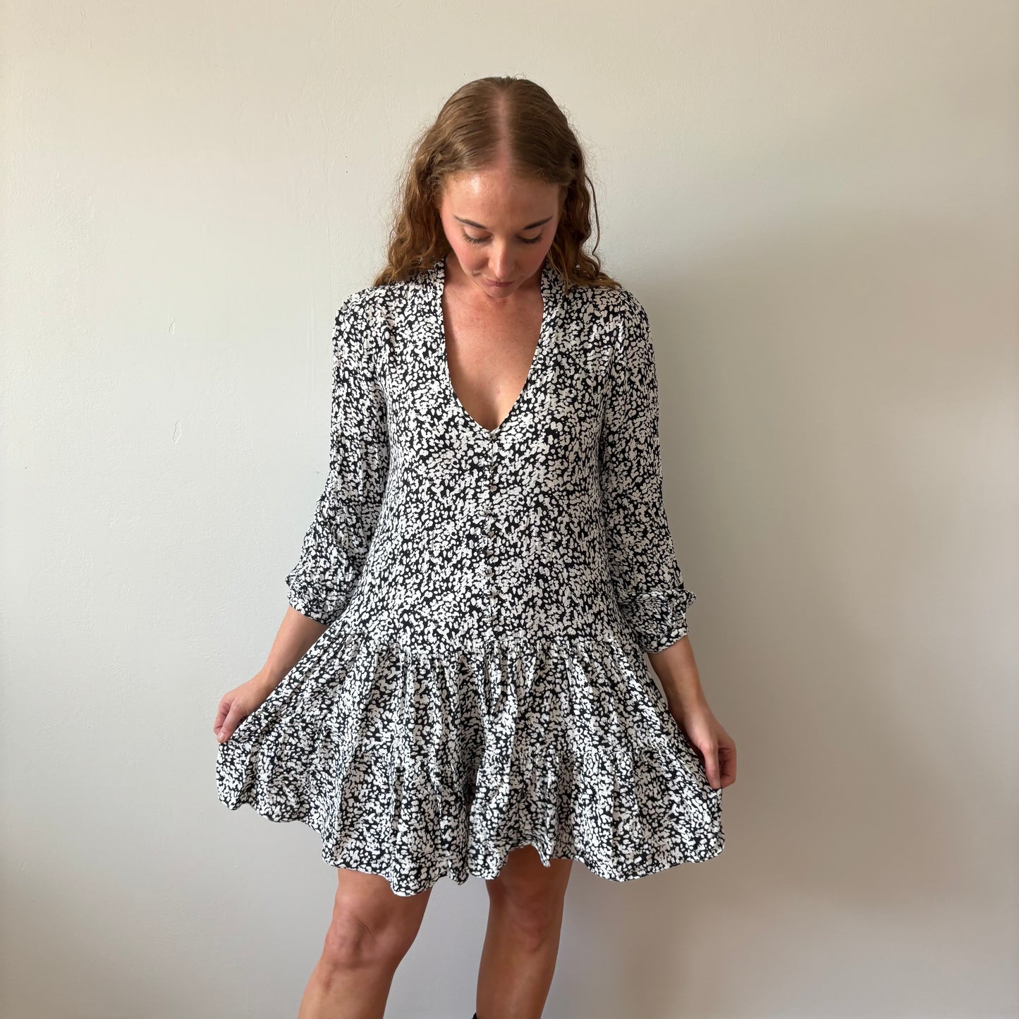 Black & White Flowy Zara Dress