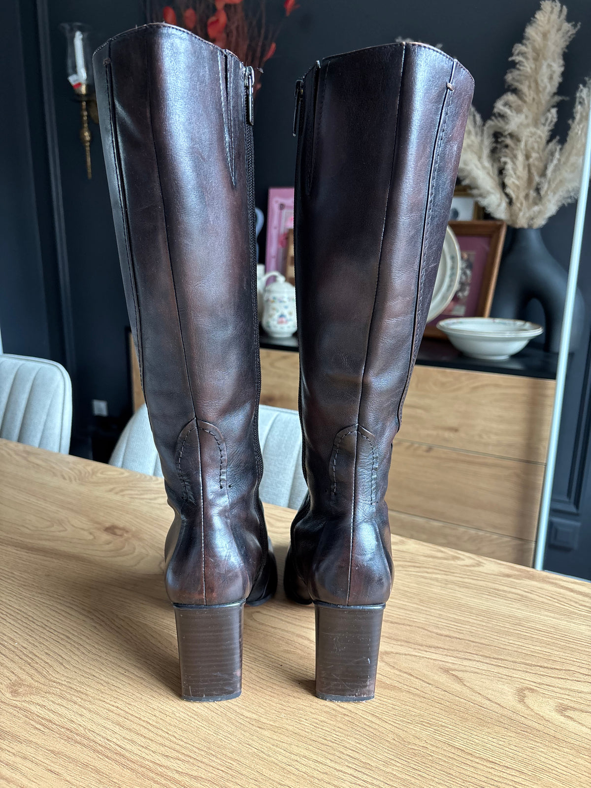 Vintage Call It Spring Brown Leather Boots Size 37