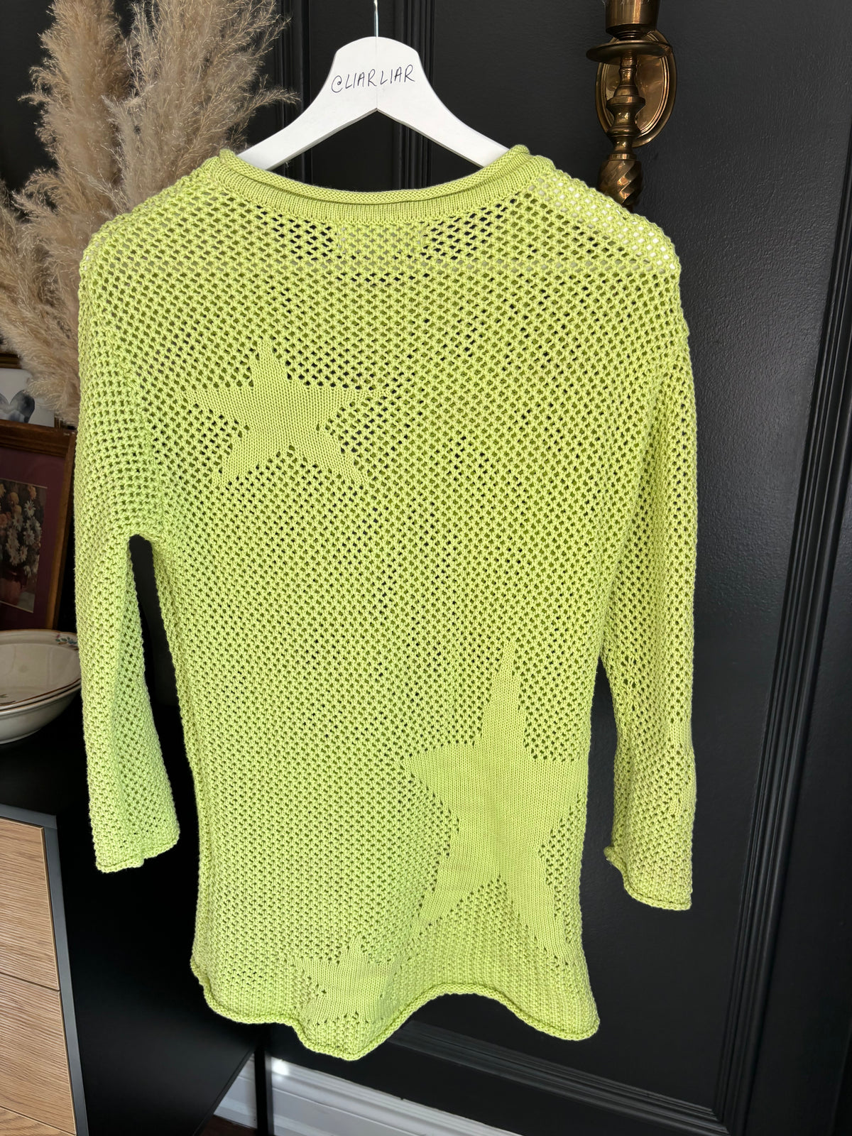 Canadian Made Green Star Knit Top Size S