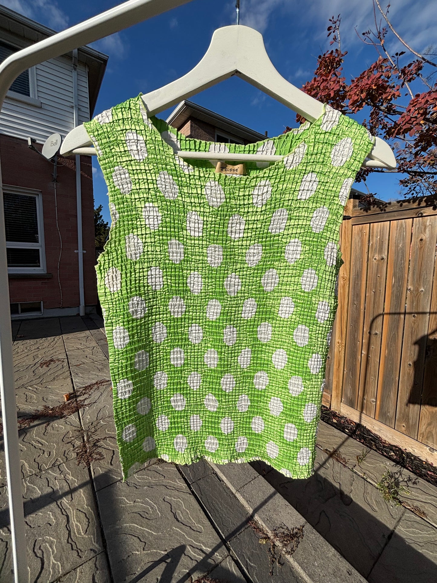 Vintage Polka Dot Crinkle Tank Size M