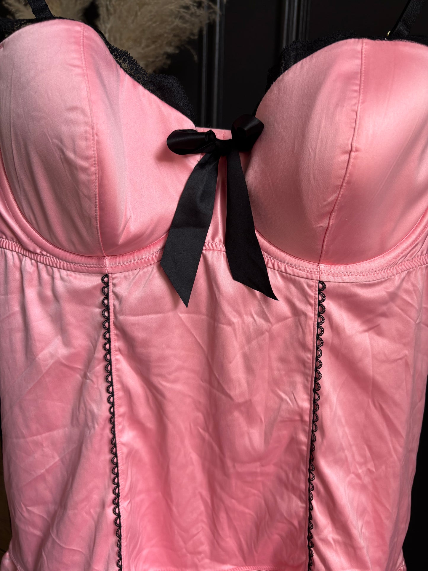 Peach Satin Babydoll Size XL