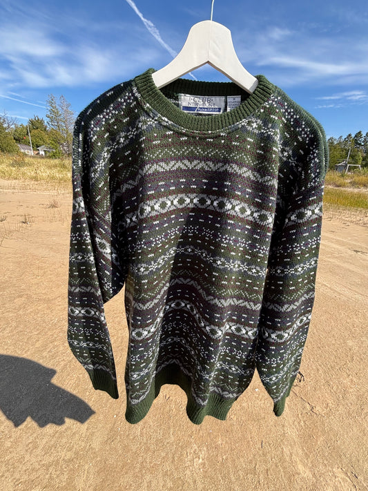 Green Vintage Knit Sweater