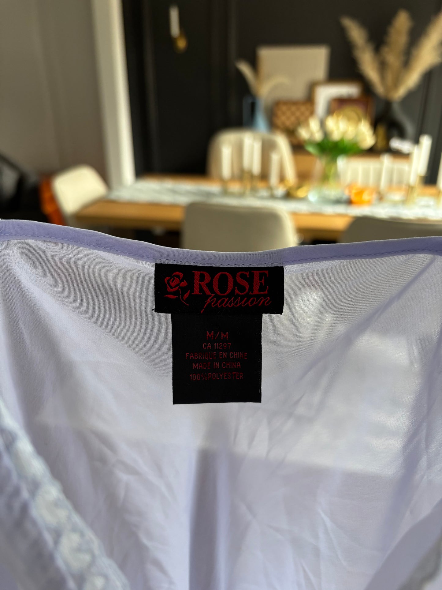 Vintage Lavender Front Tie Slip Size M