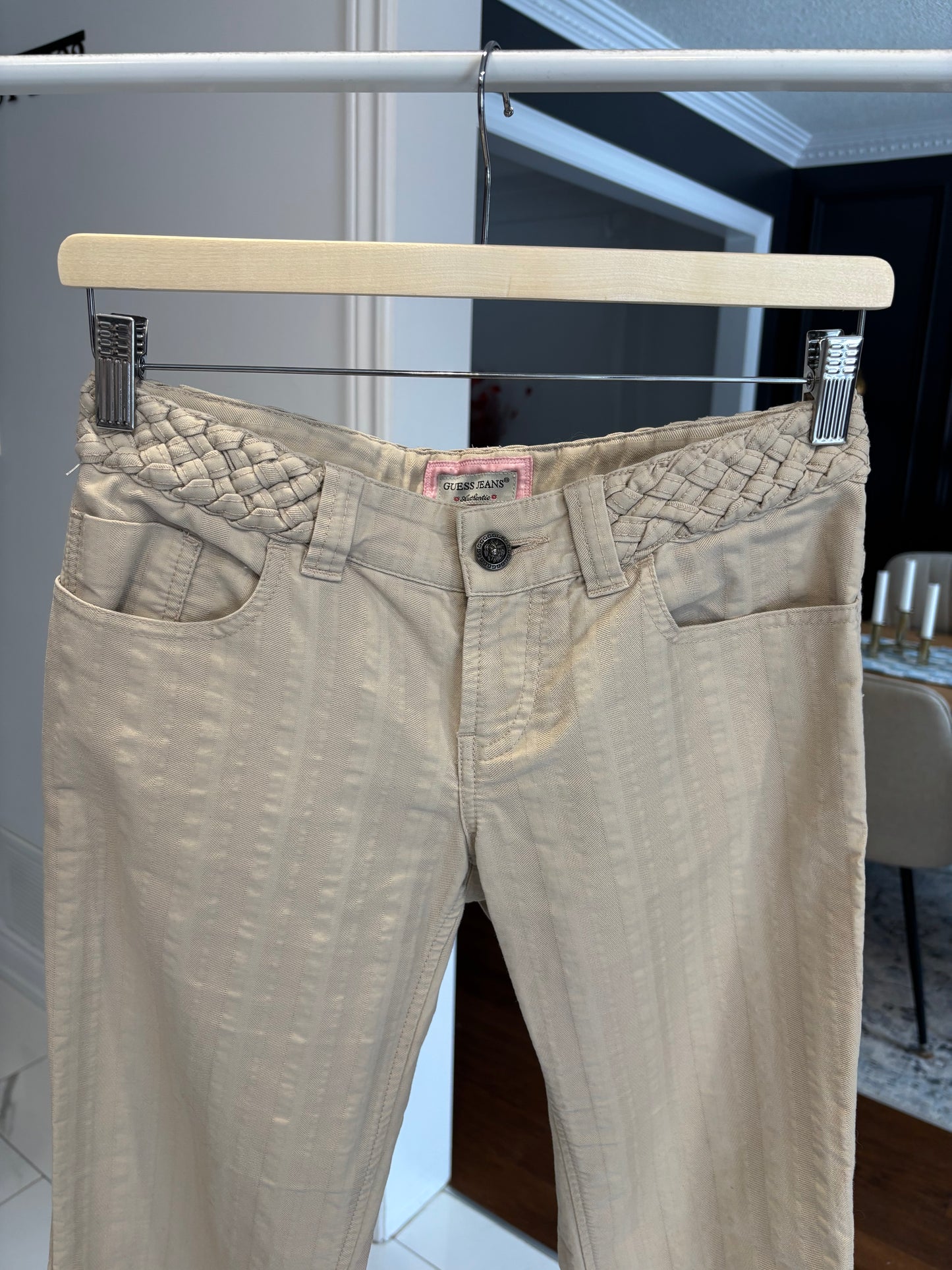 Guess Braided Waist Band Flare Jeans Size 27
