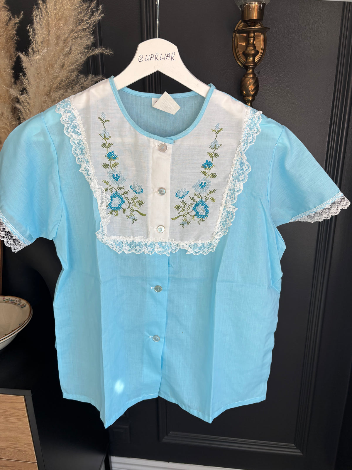 Blue Vintage Canadian Made PJ Set Size S
