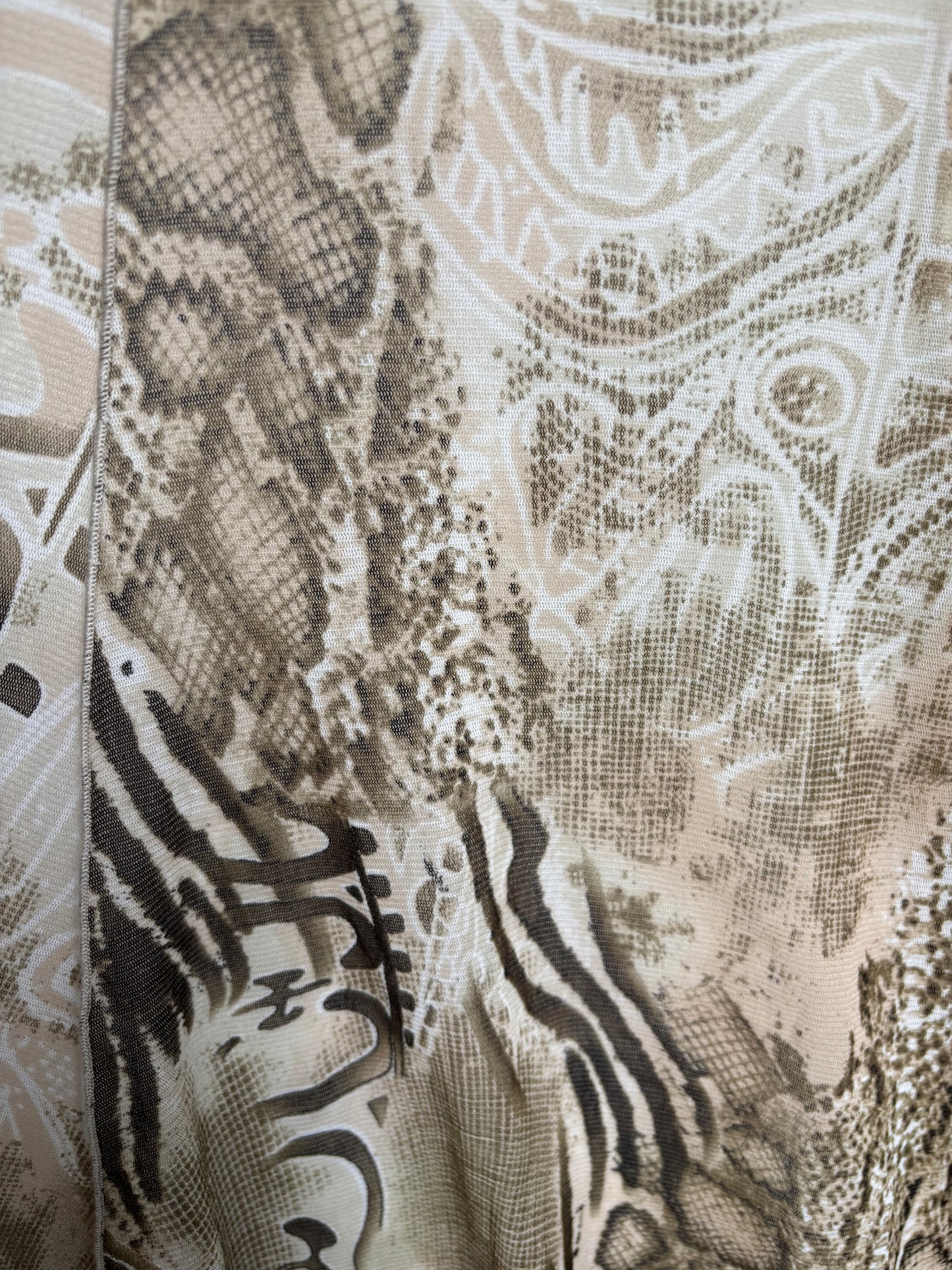 Neutral Animal Print Midi Skirt Size 6