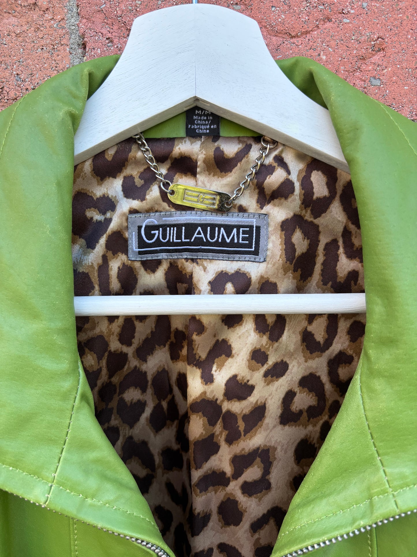 Green Genuine Leather Jacket Size Medium