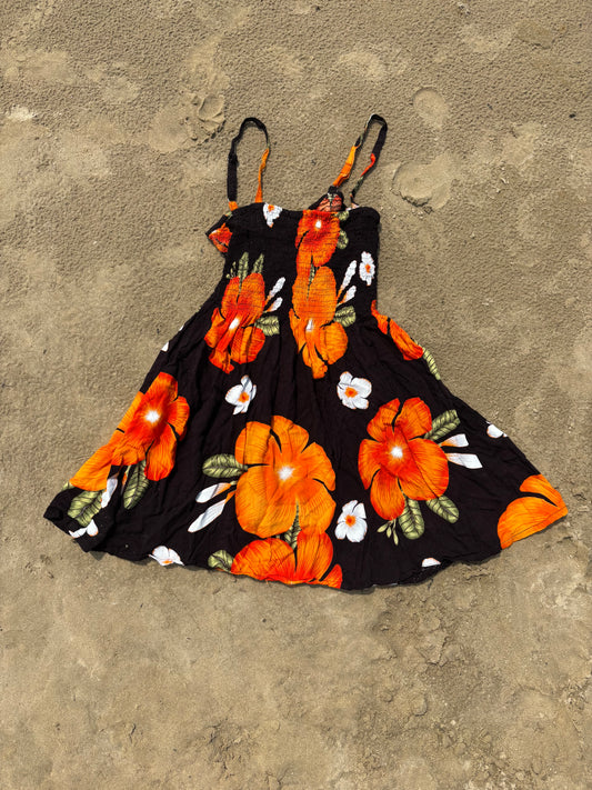 Short Hawaiian Print Sun Dress
