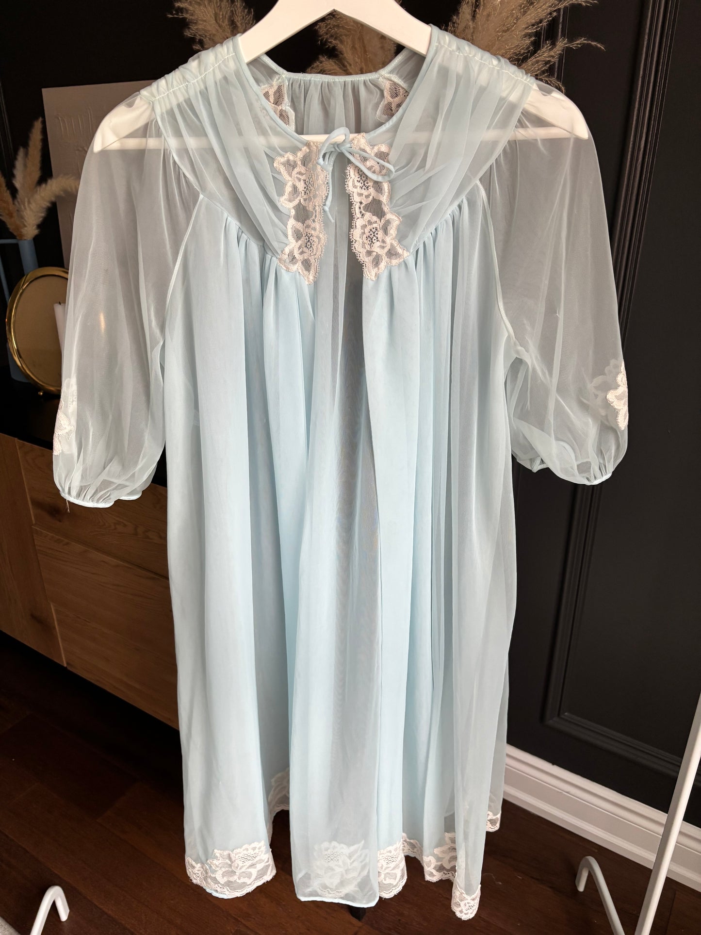 Vintage 2 Piece Blue Night Set Size S