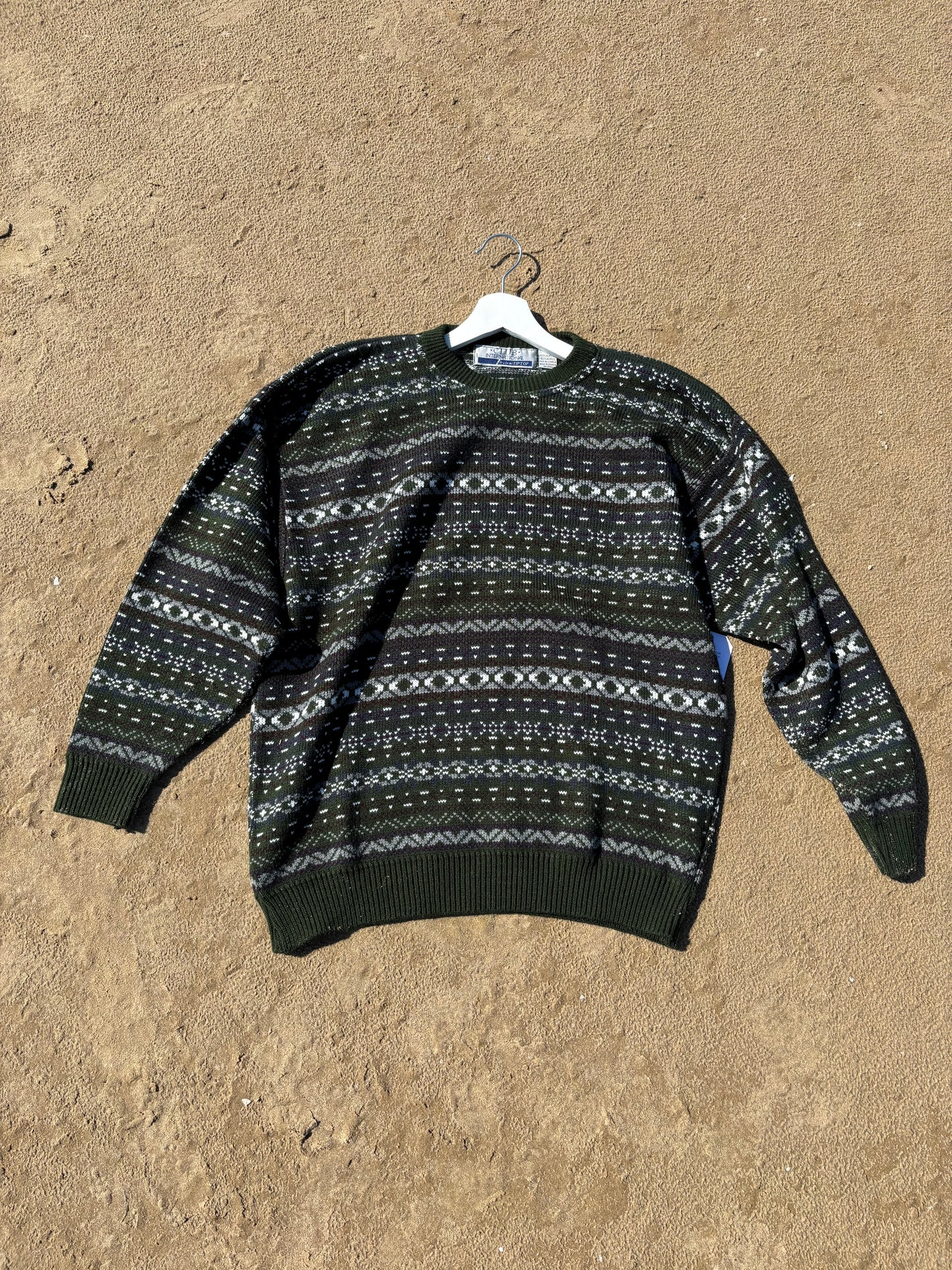 Green Vintage Knit Sweater