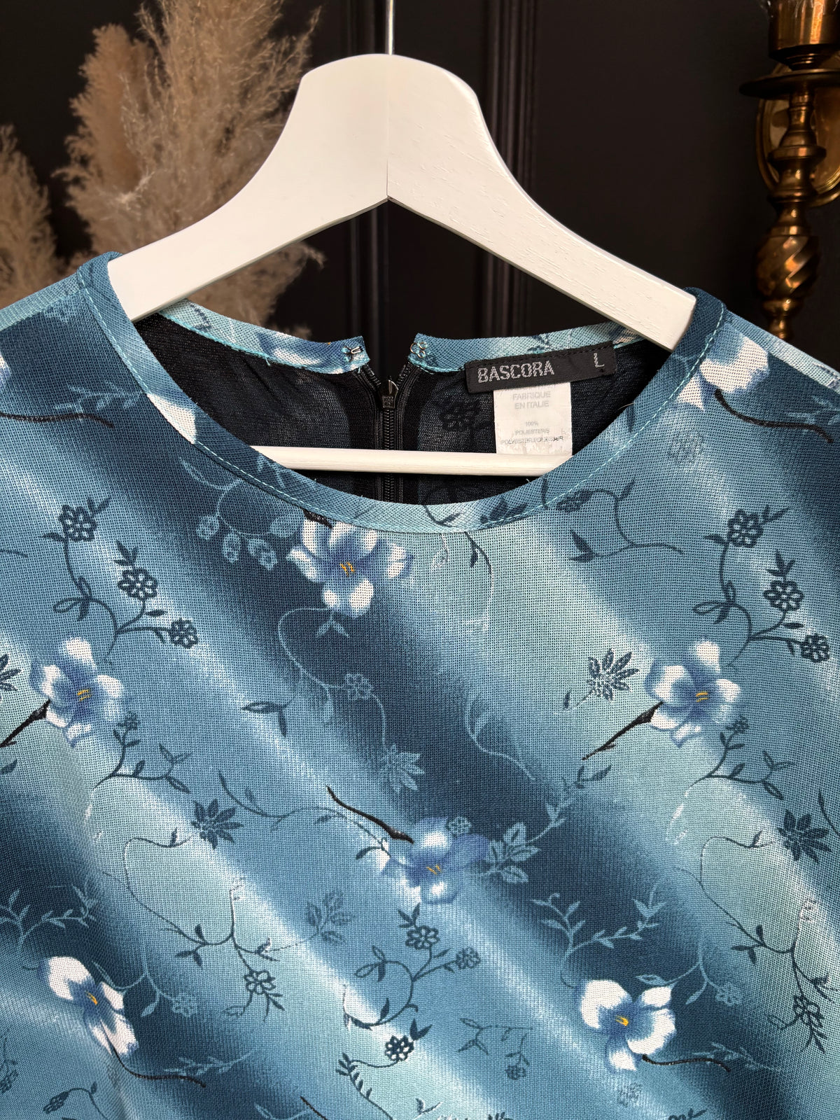 Bascora Blue Print Dress Size L