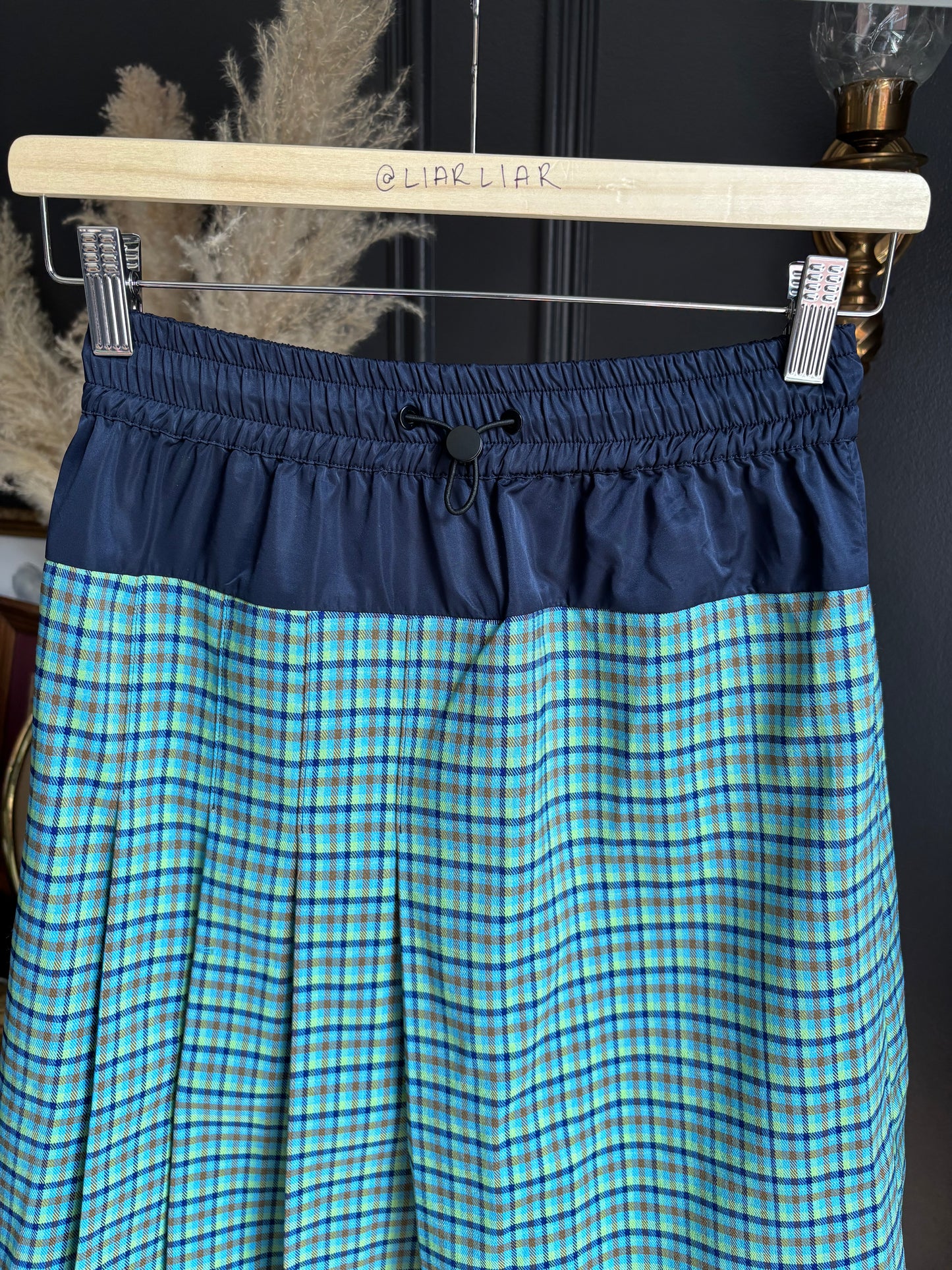 Plaid Drawstring Skirt Size XS/S