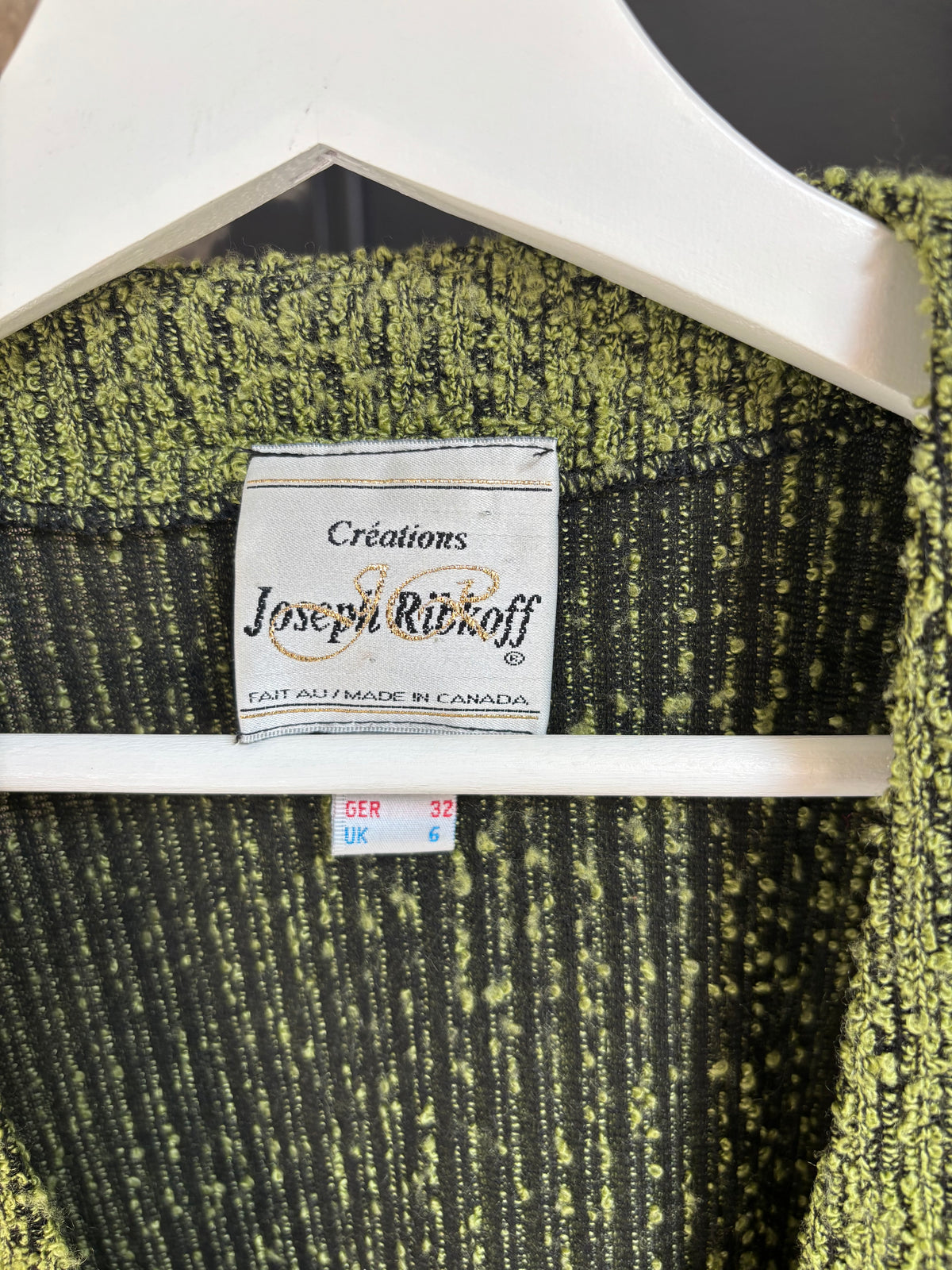 Vintage Green Textured Cardigan Size S