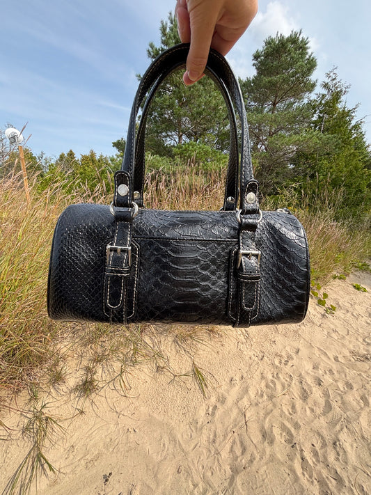 90s Black Liz Claiborne Croc Bag
