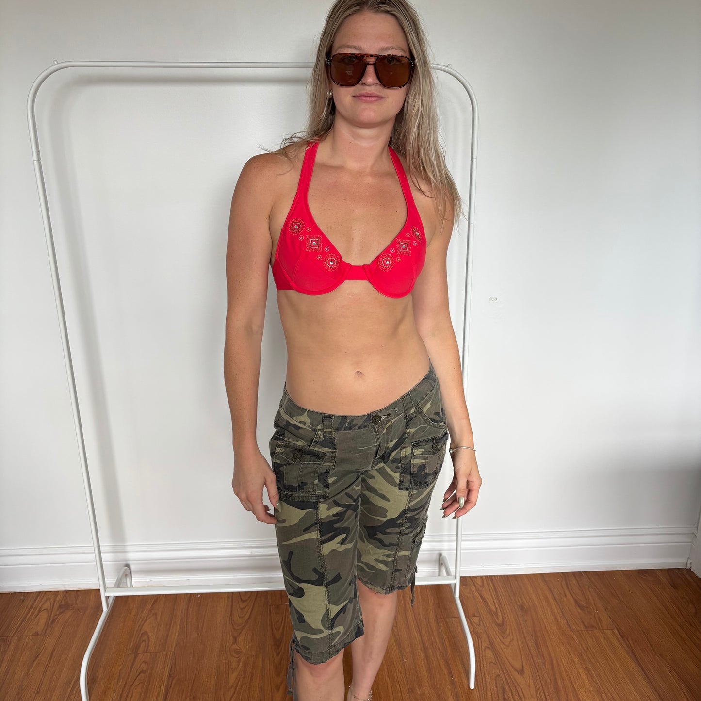 Vintage Low Rise Camo Capris Size 7