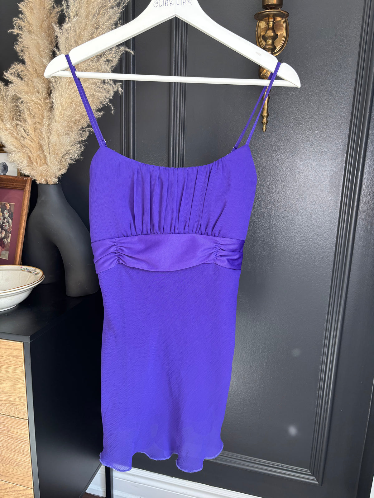 Purple Y2K Spaghetti Strap Top Size L