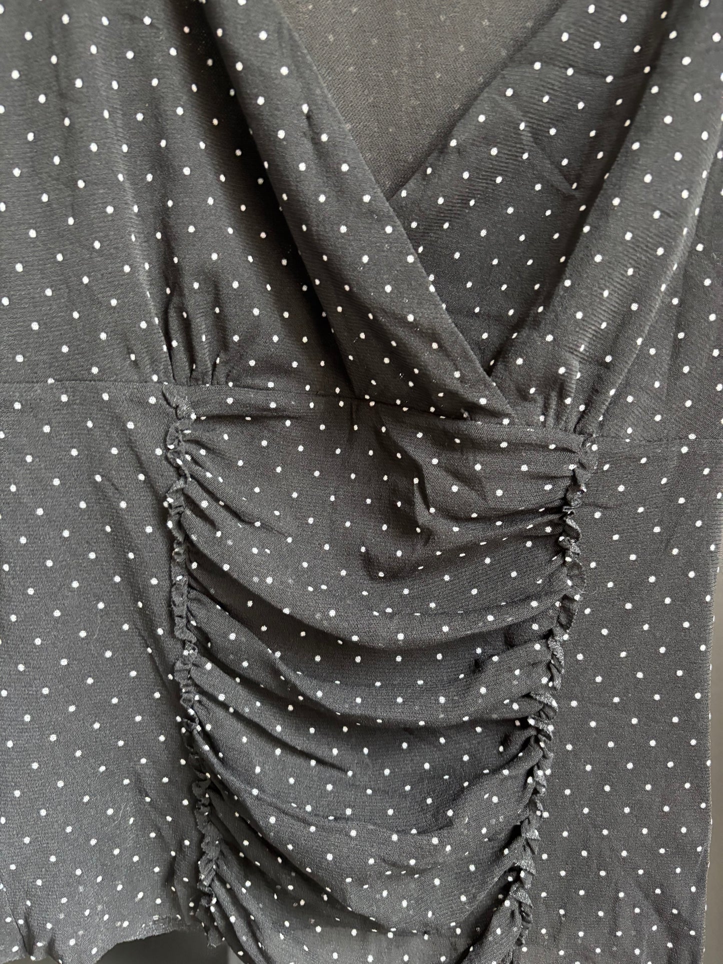 Mesh Y2K Polka Dot Top Size S