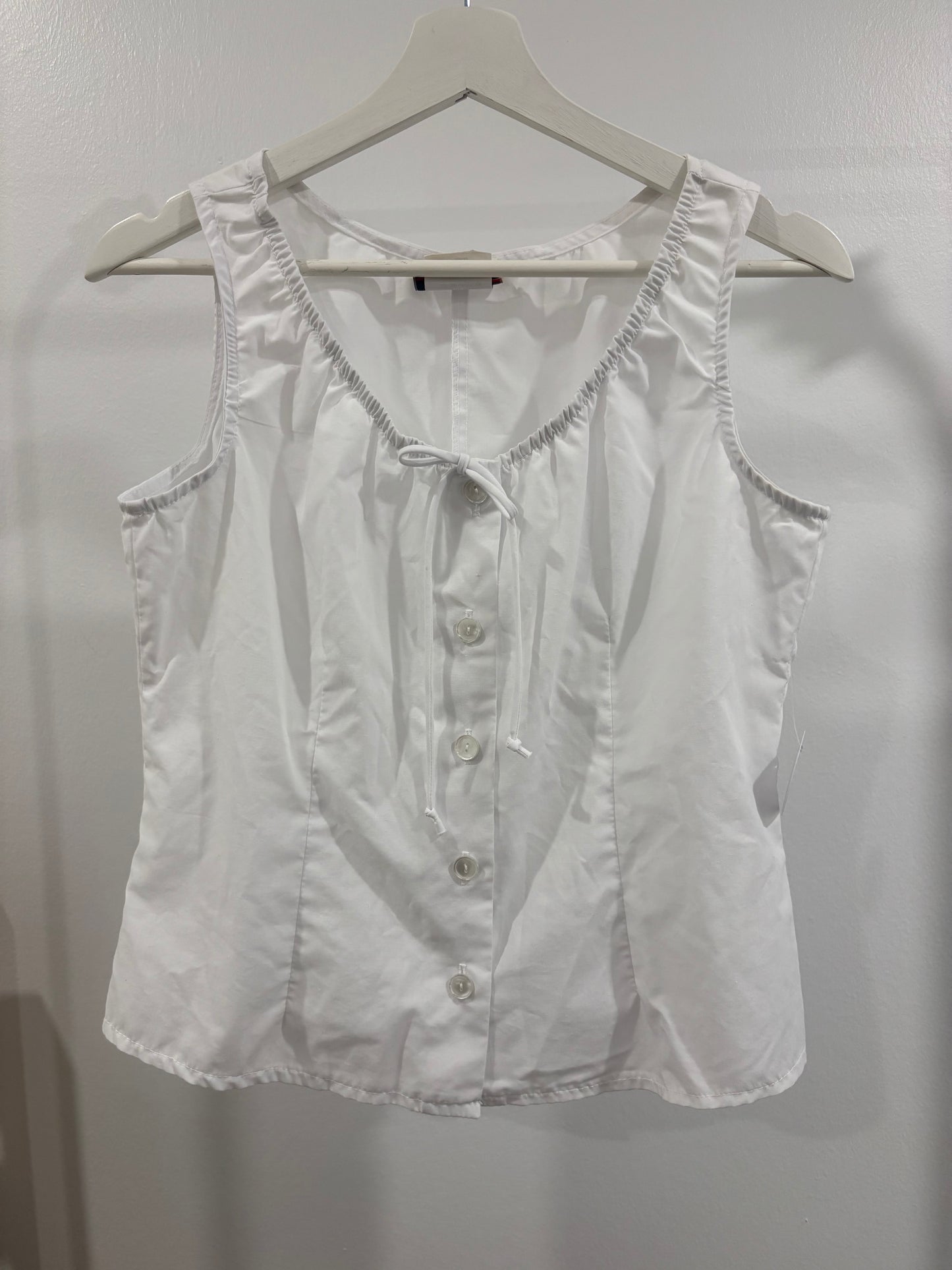 Vintage Button Down Sleeveless Blouse Size M