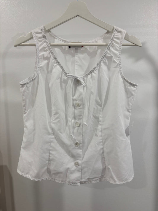 Vintage Button Down Sleeveless Blouse Size M