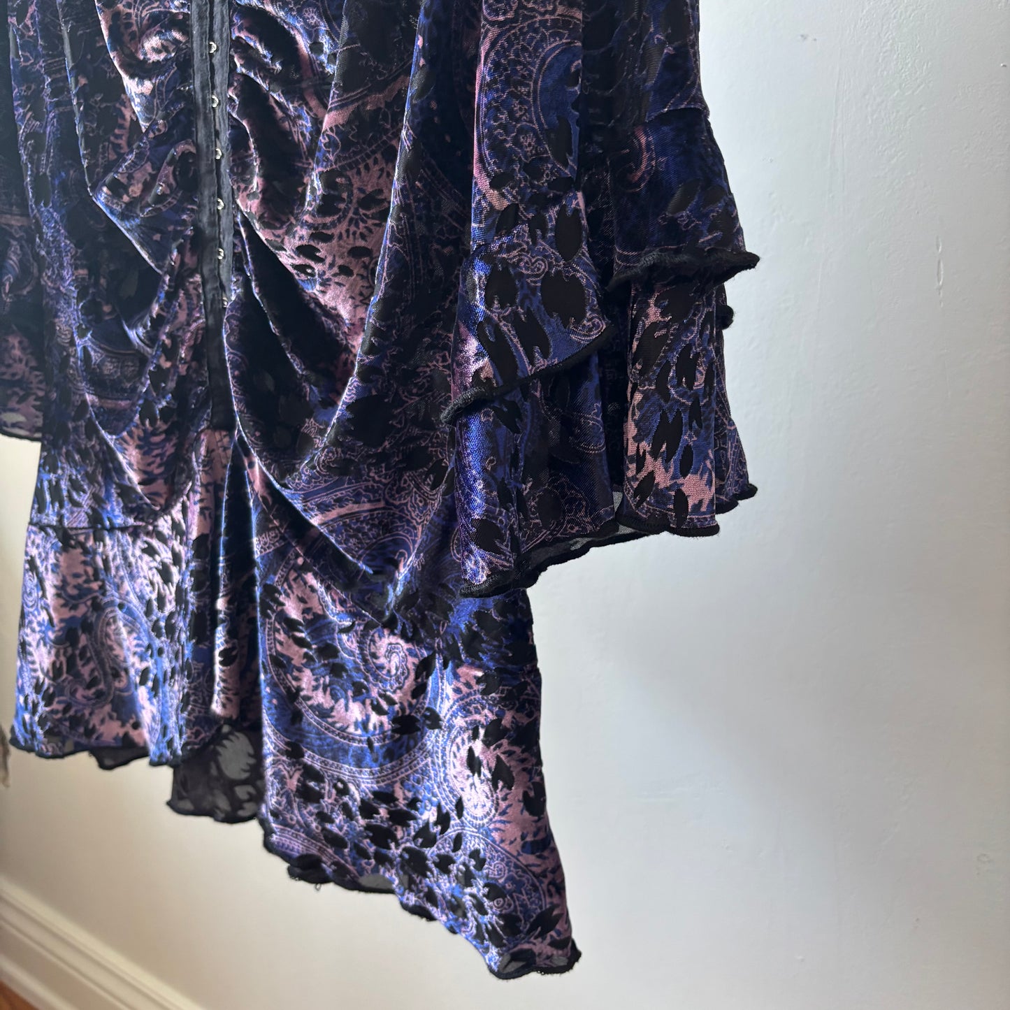 Vintage Velvet Paisley Blouse