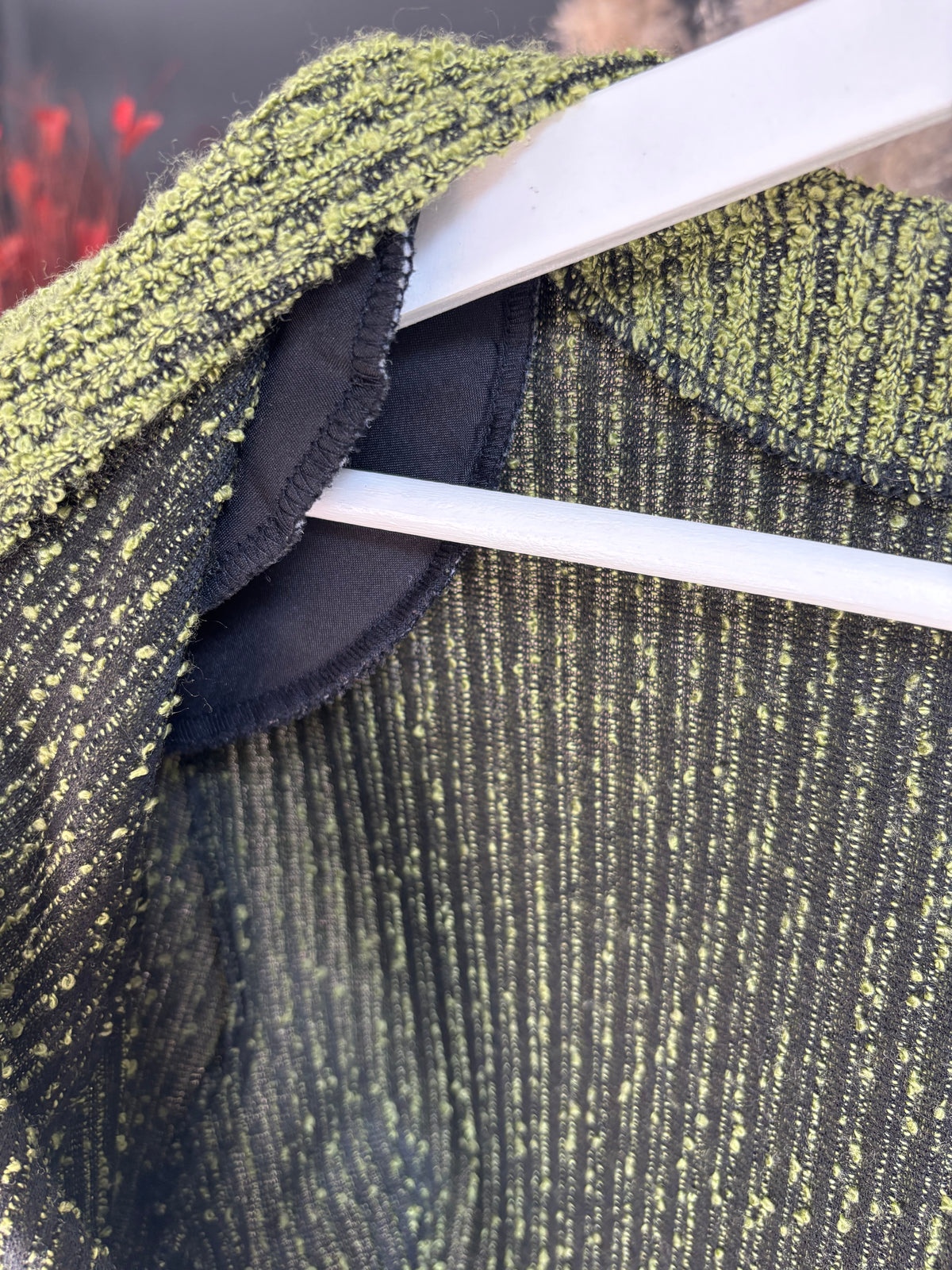 Vintage Green Textured Cardigan Size S