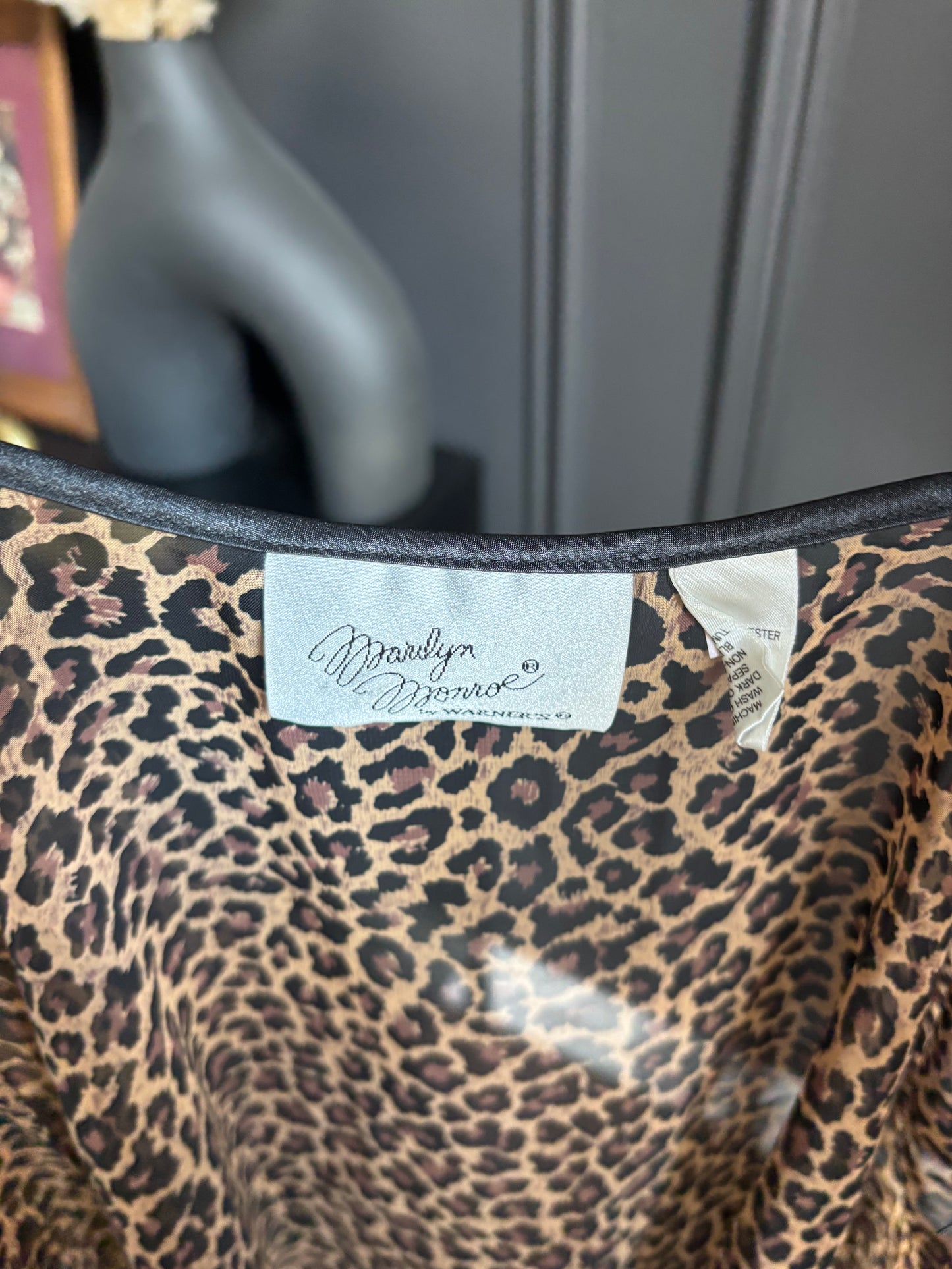 Vintage Sheer Leopard Babydoll Size M