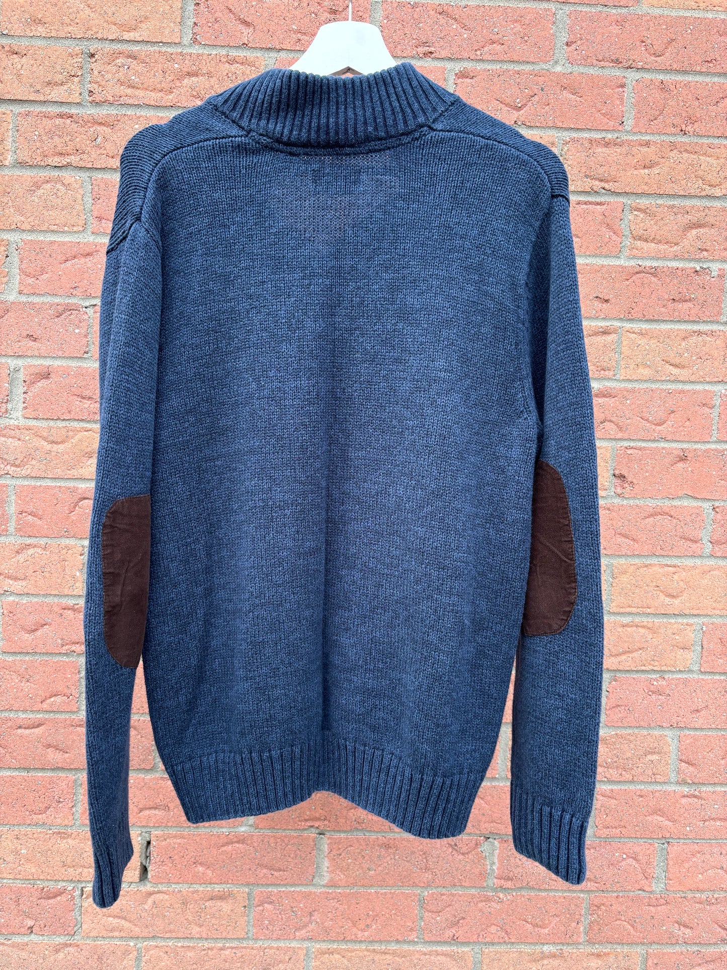 Chaps Navy Blue Quart Button Down Knits Size Medium