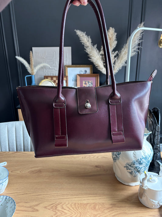 Vintage Burgundy Shoulder Bag