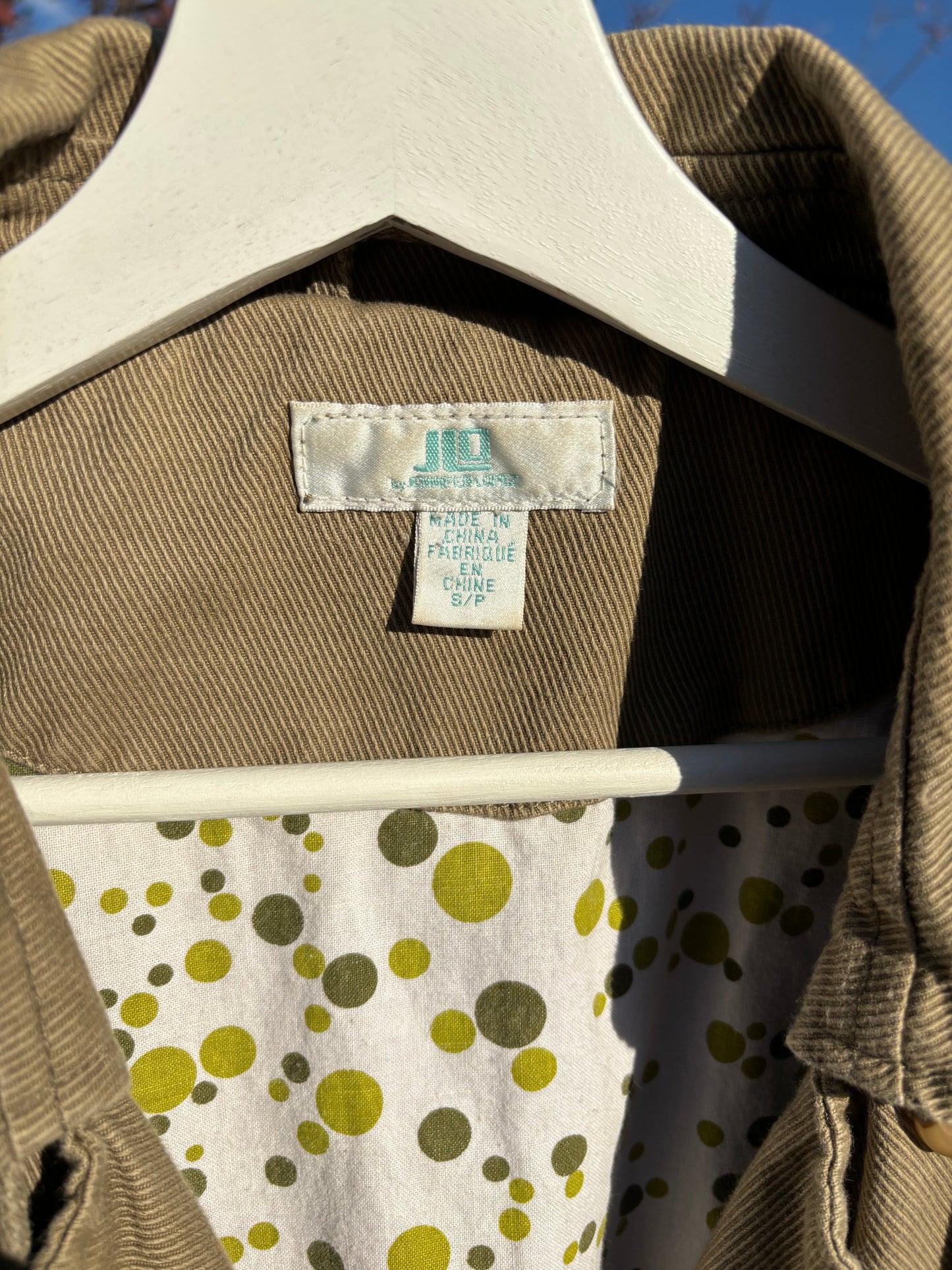 Green Khaki Trench Coat Size S