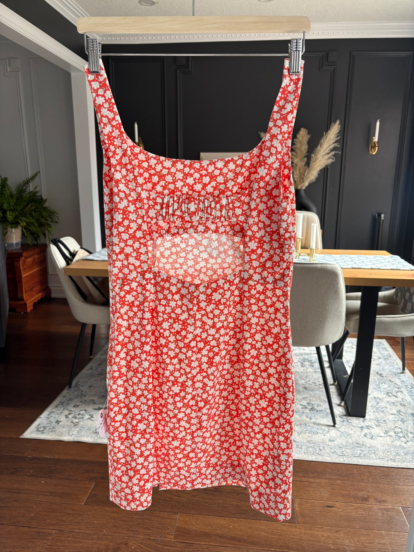 Orange Print Mango Mini Dress Size S