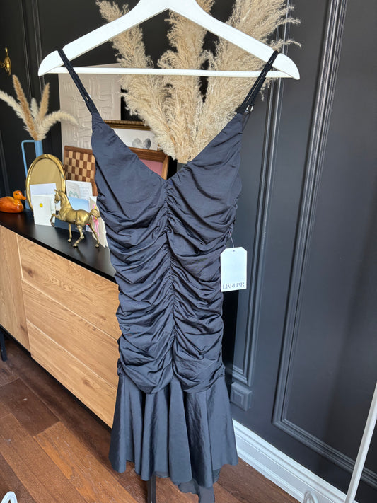 Black Y2K Rouched Fairy Dress Szie S