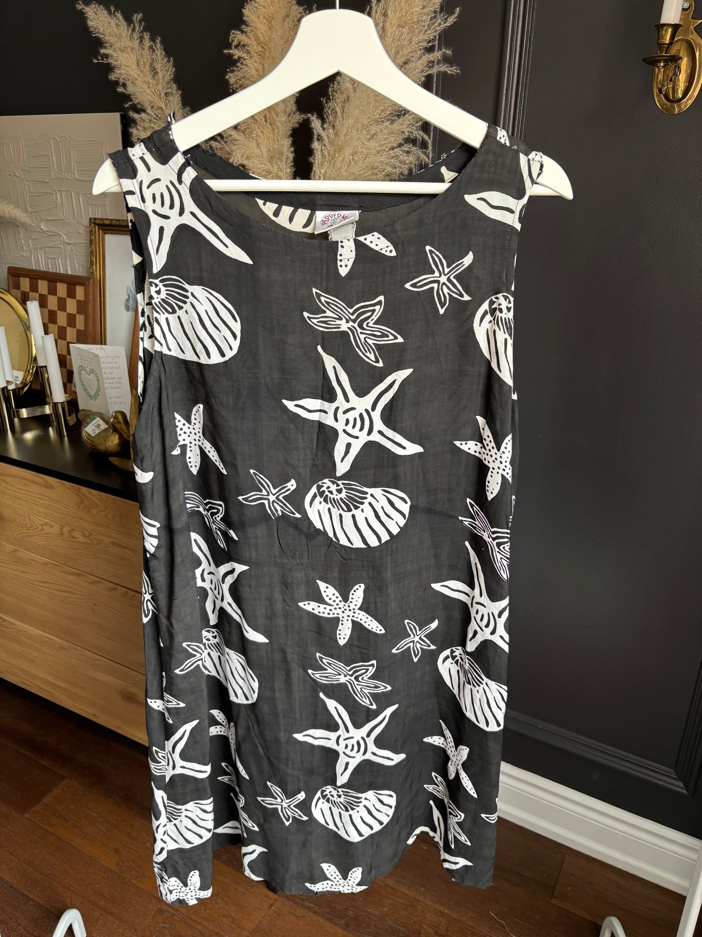 Black Vintage Beach Dress Size L