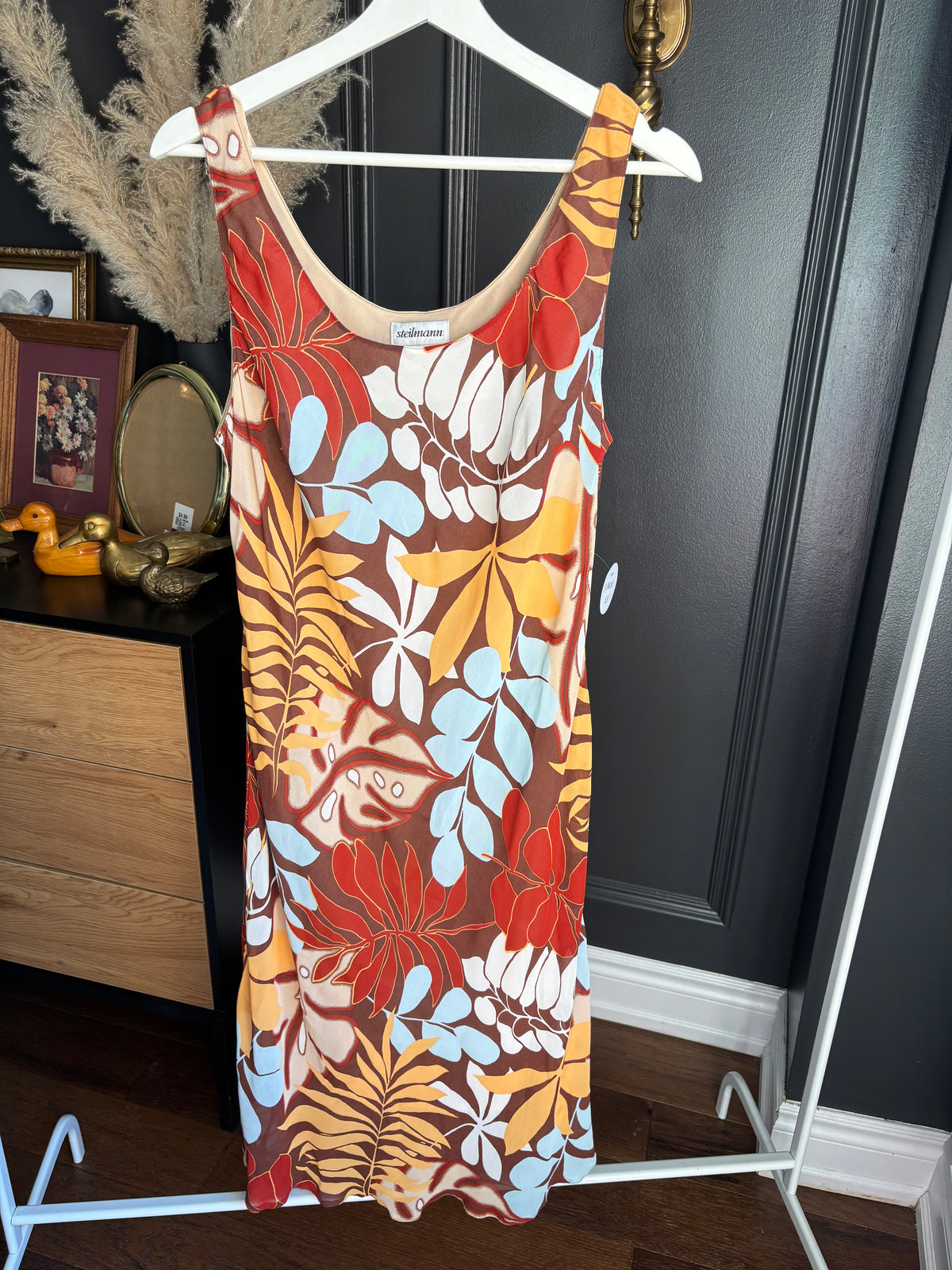 Vintage Sleeveless Ankle Length Dress Size M