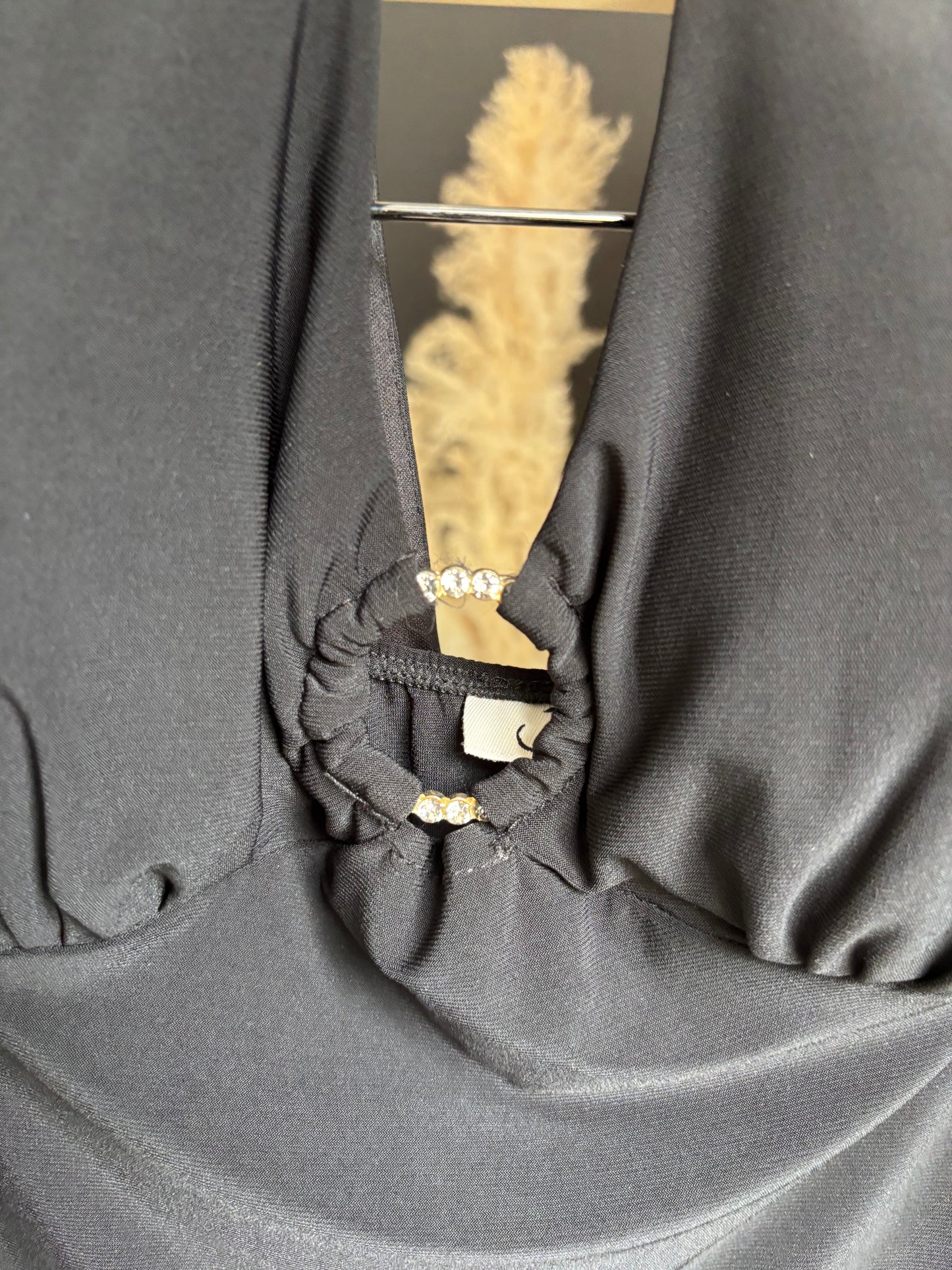 Vintage Black Sleek Halter Dress Size 12