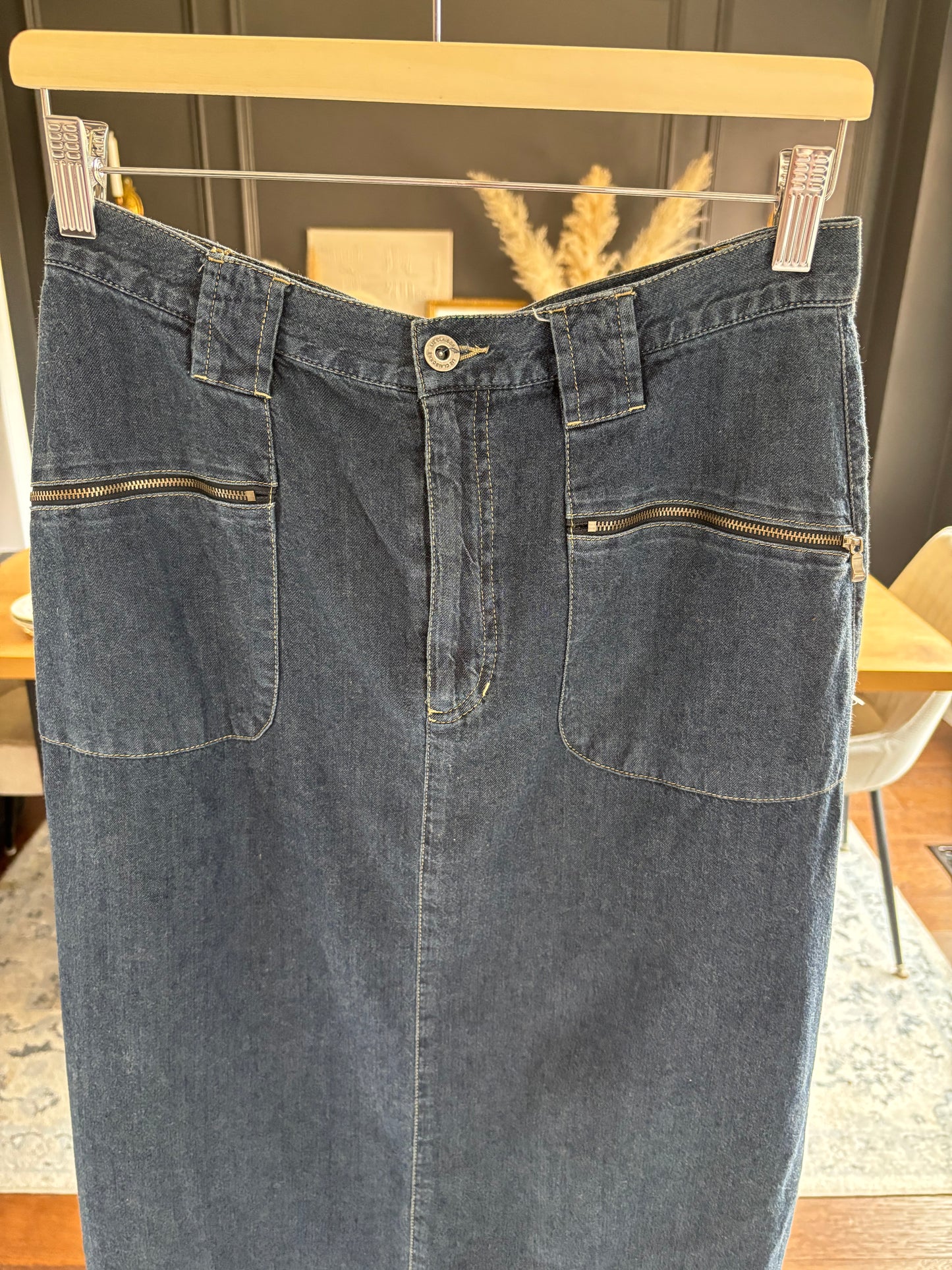Liz Claiborne Long Denim Skirt Size 8