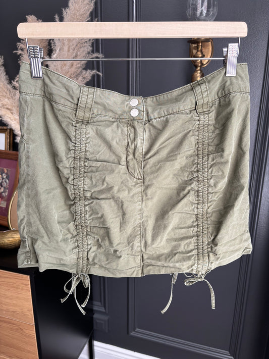 Y2K Cinched Micro Mini Skort Size M