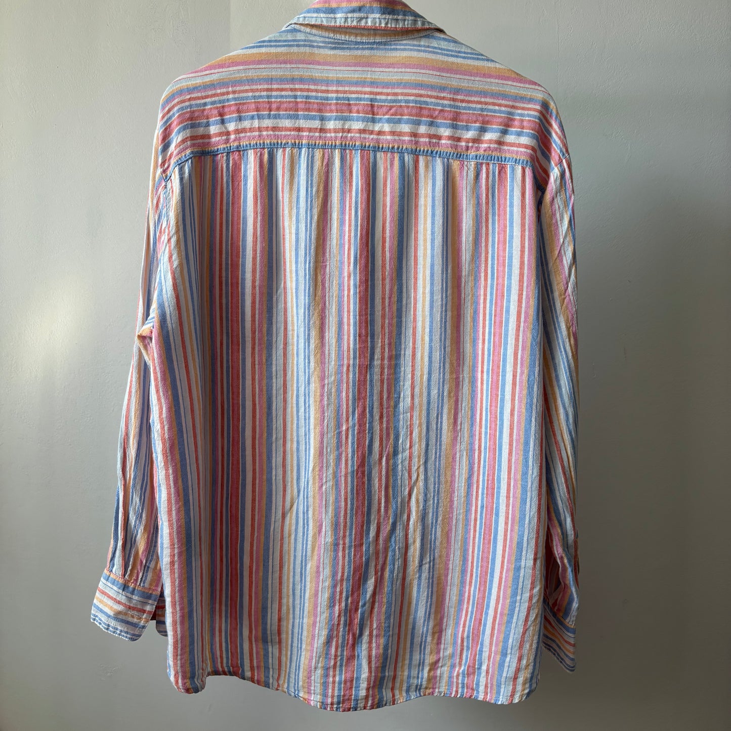 Striped Linen Blend Button Down