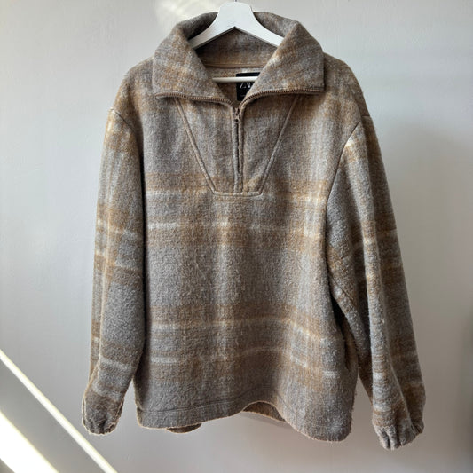 Zara Plaid Half Zip Jacket
