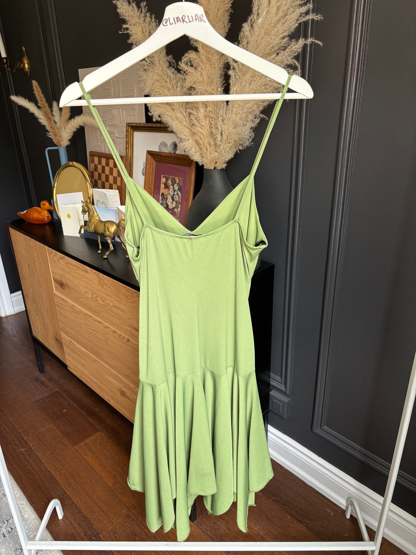 Y2K Green Rouched Fairy Dress Size 10