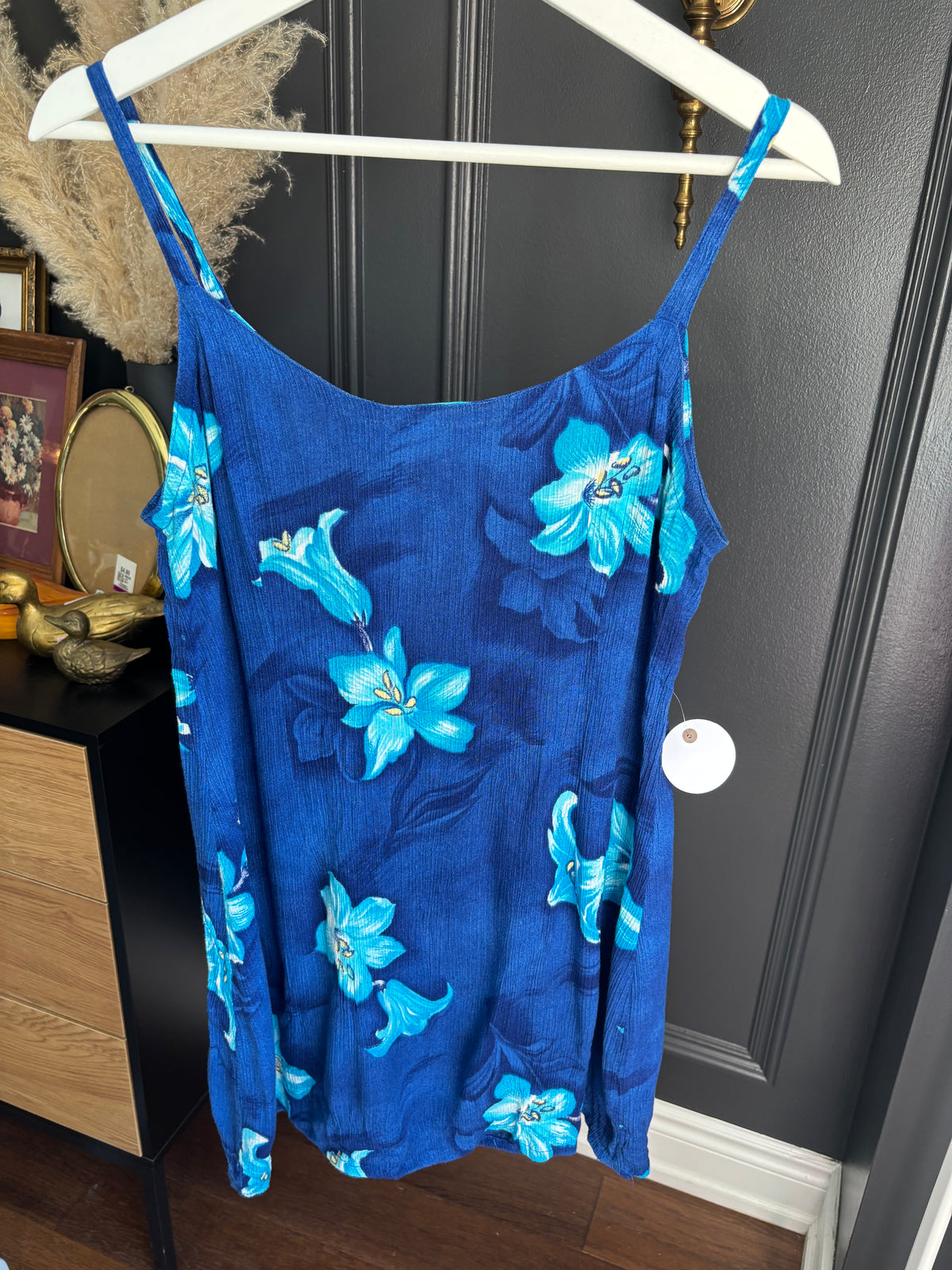 Blue Flower Beach Dress Size M