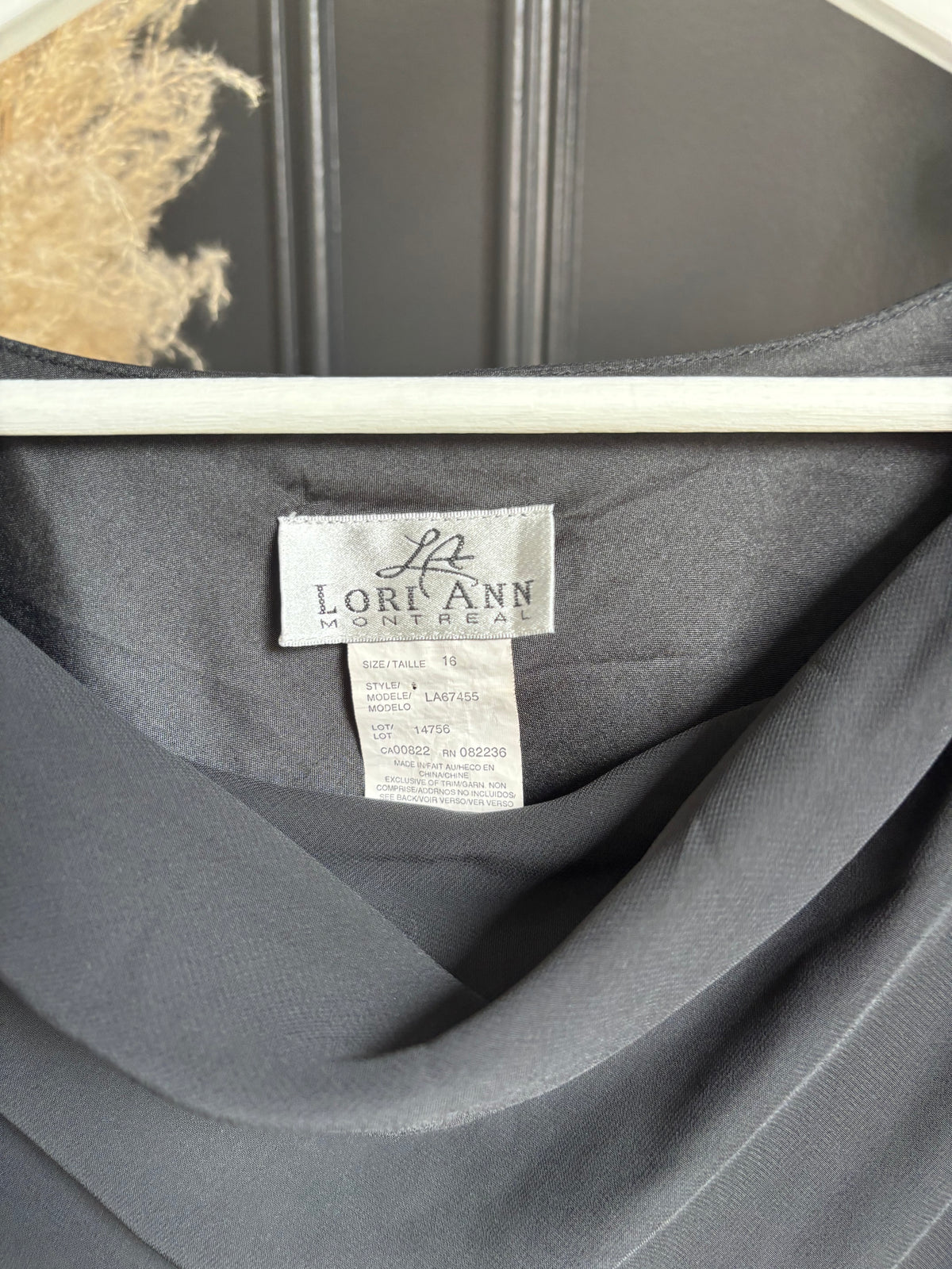 Black Vintage Sleeveless Cowl Neck Blouse Size XL