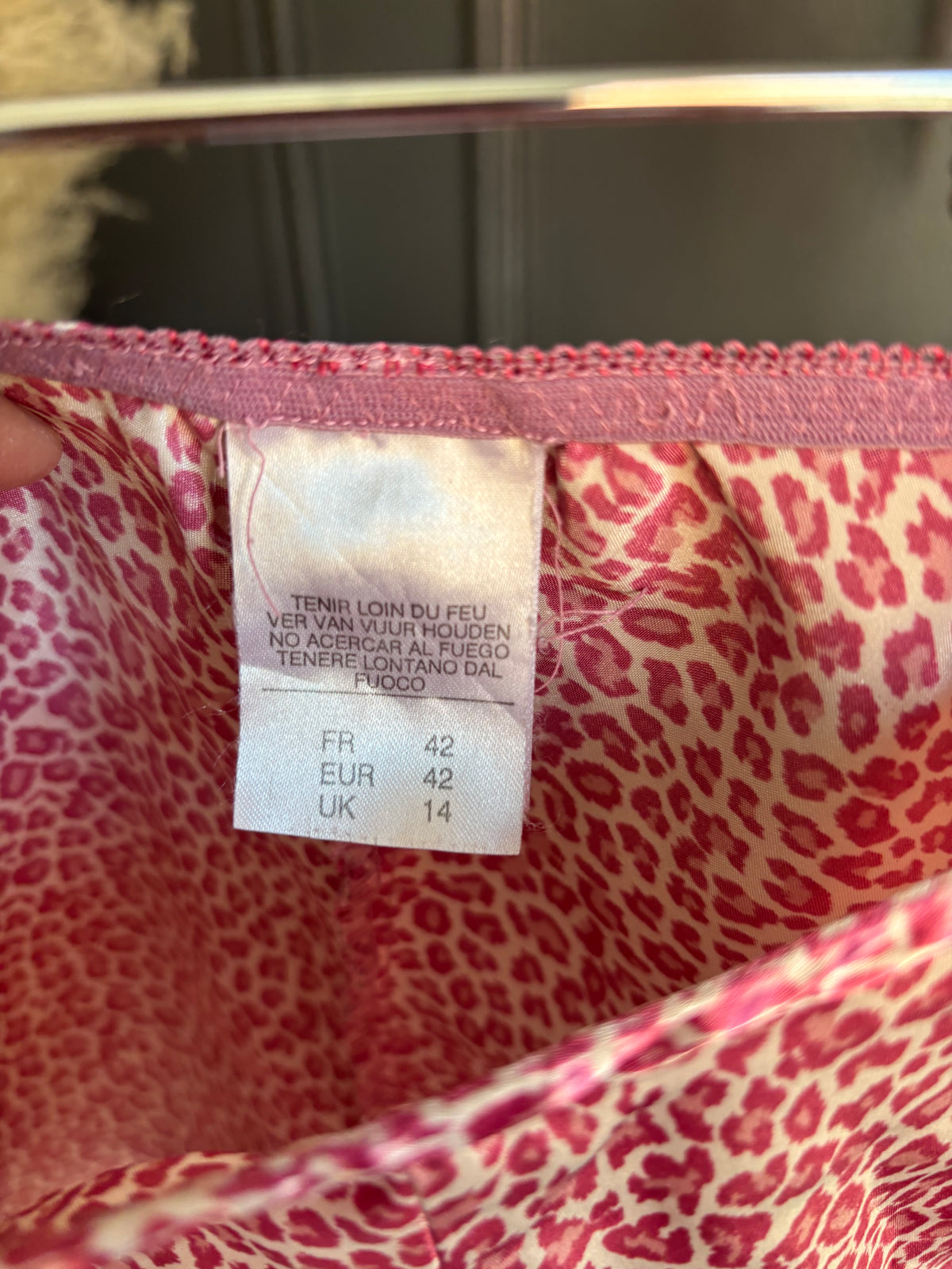 Vintage 2 Piece Leopard Satin PJ Set Size L*