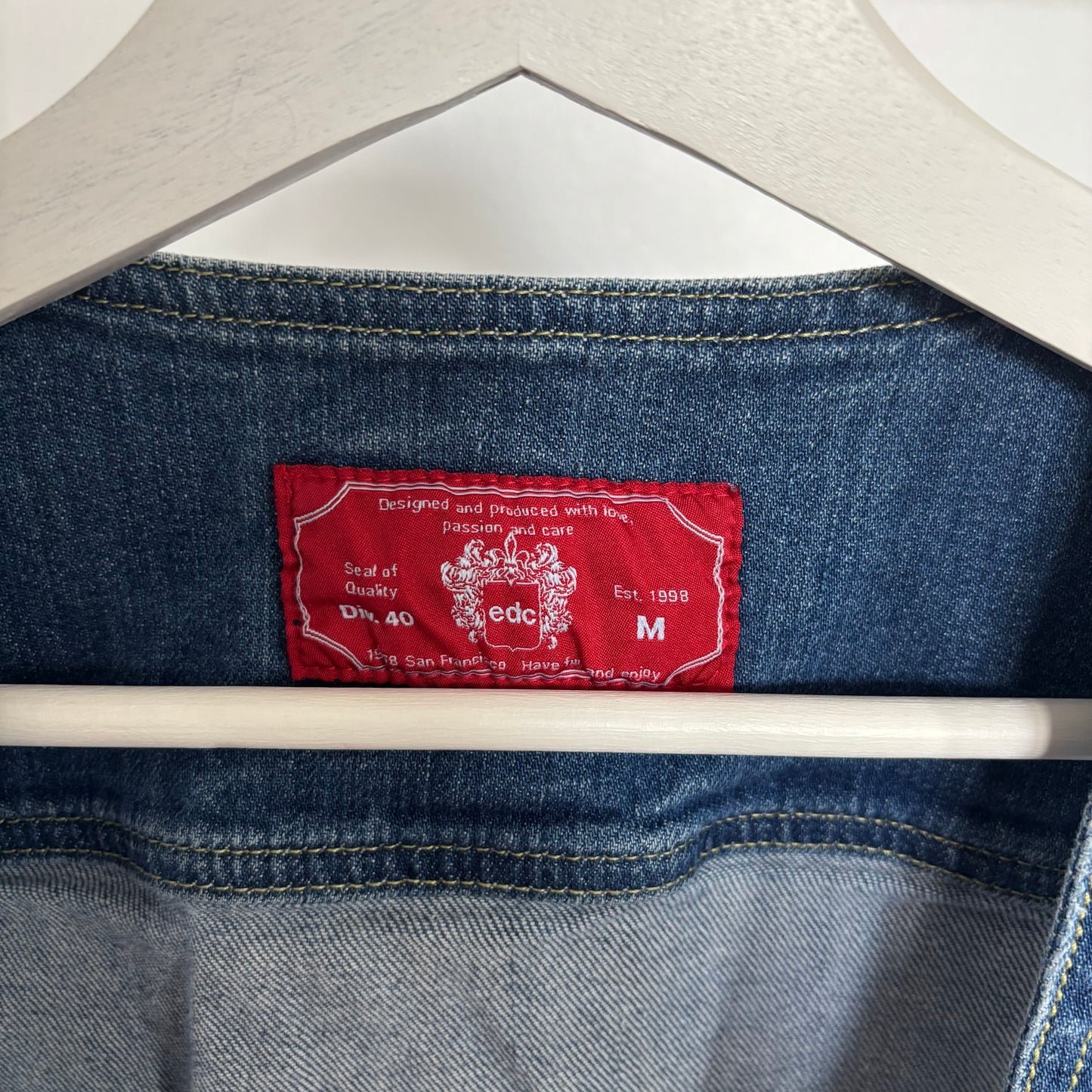 EDC Cropped Denim Vest Size Medium