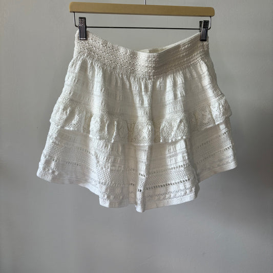 Lacey Tiered Boho Mini Skirt