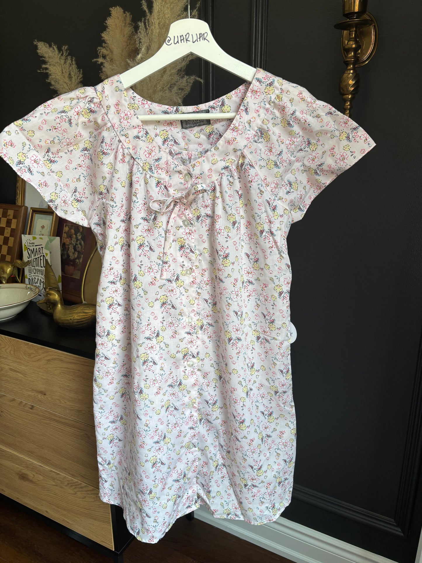 Button Down Short Nightgown Size S