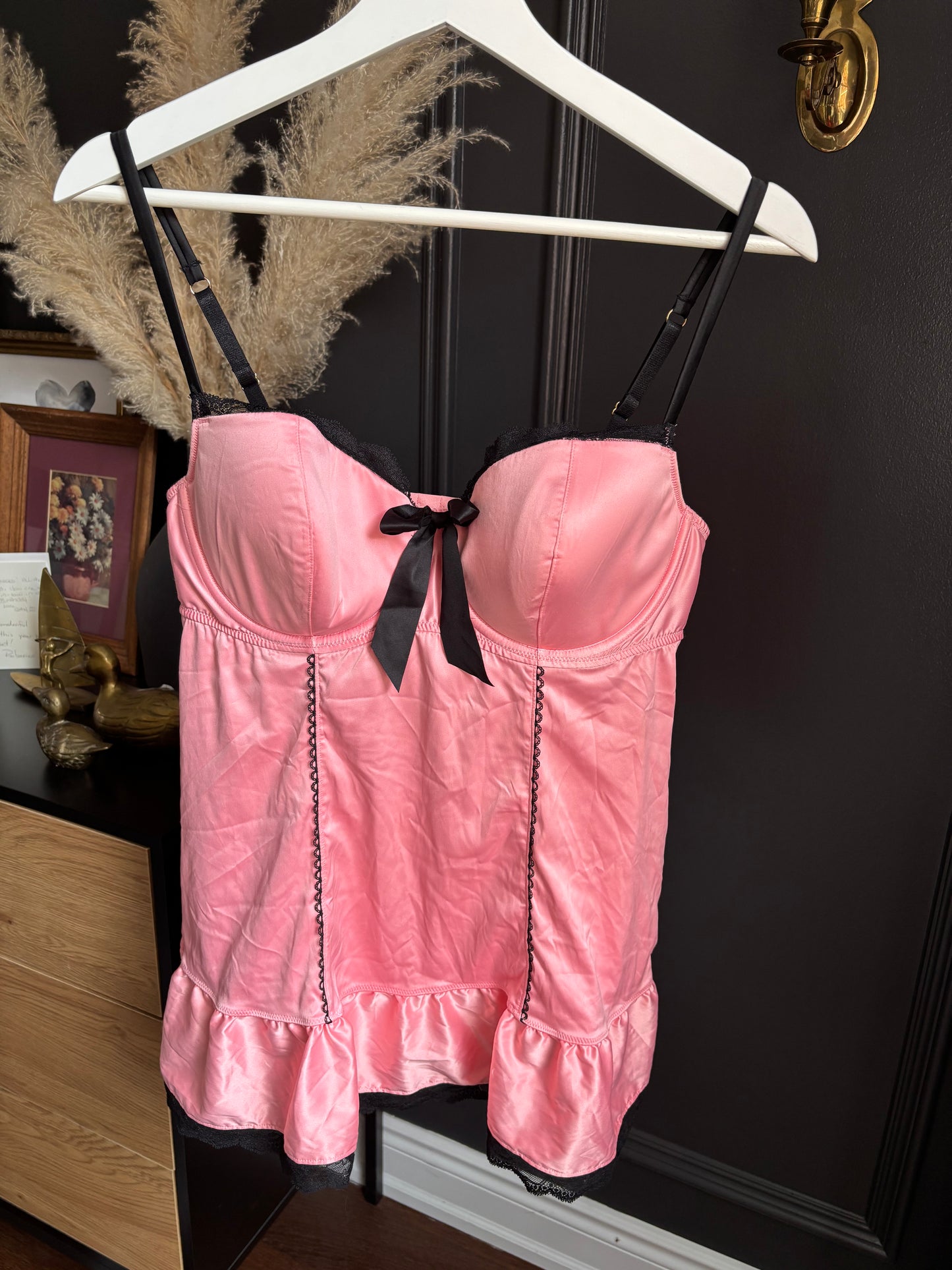 Peach Satin Babydoll Size XL