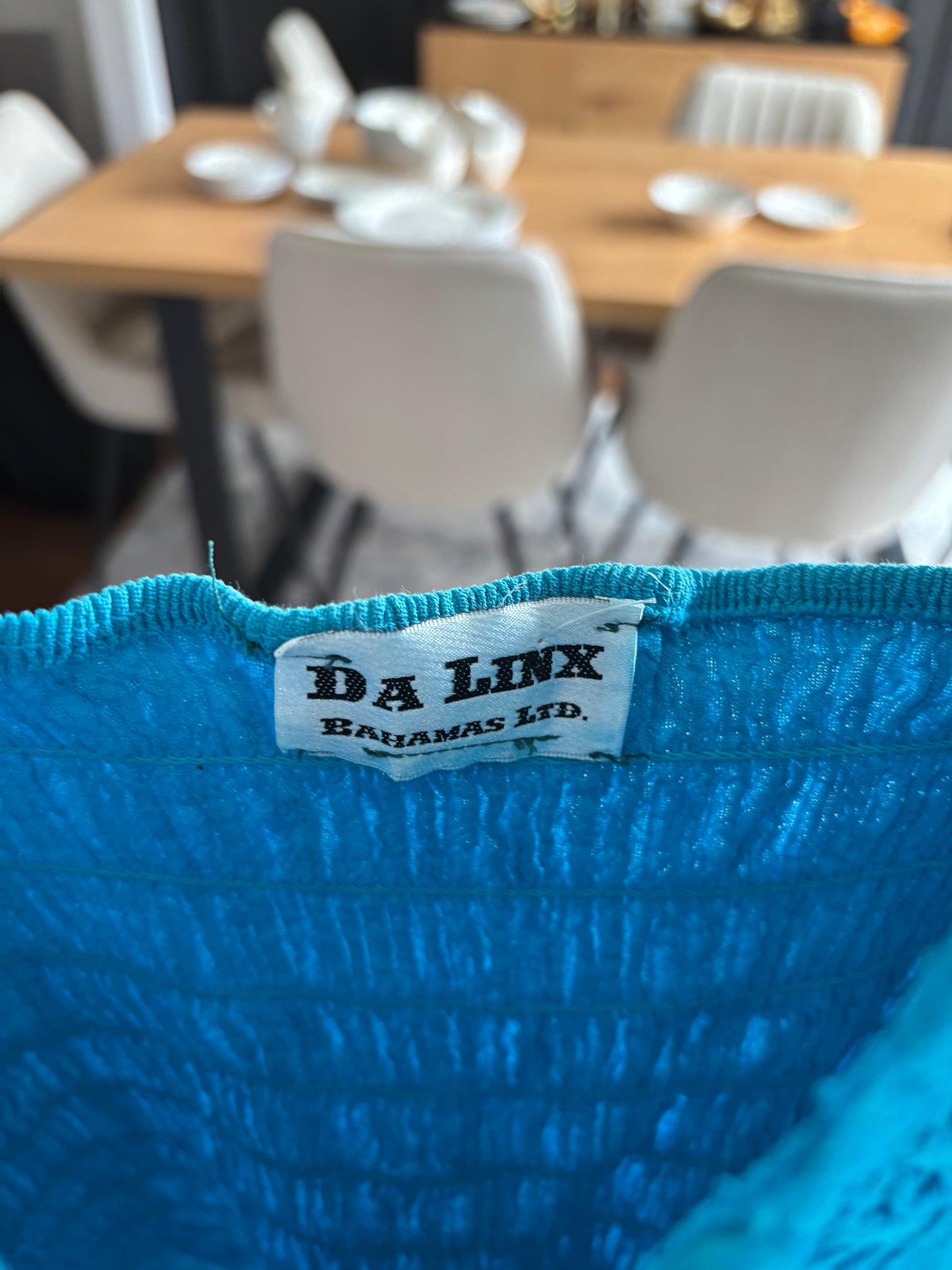 Blue Crochet Beach Top Size M